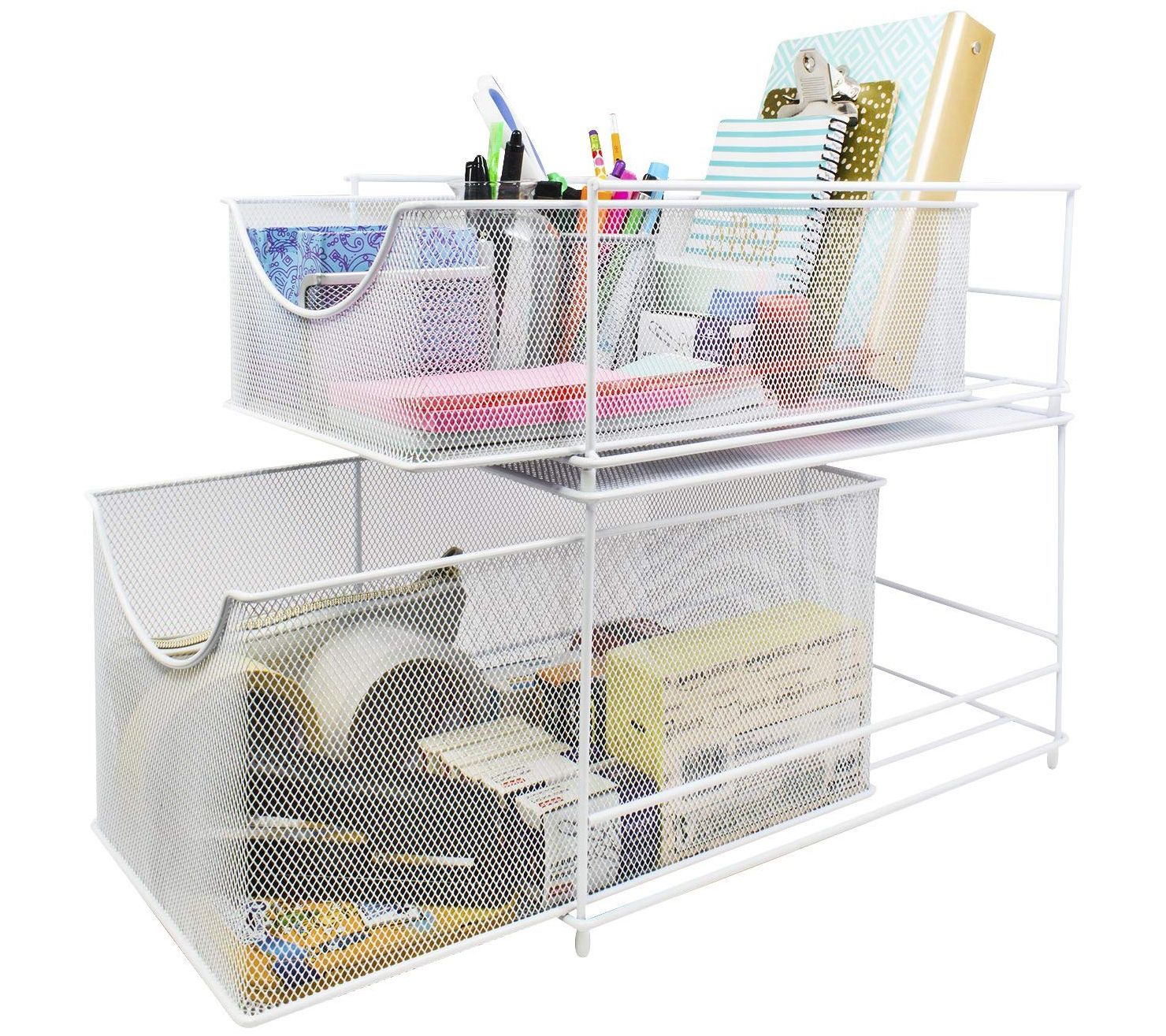 Sorbus Mesh Storage Organizer with Pull Out Drawers