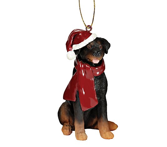 Design Toscano Holiday Rottweiler Dog Ornament
