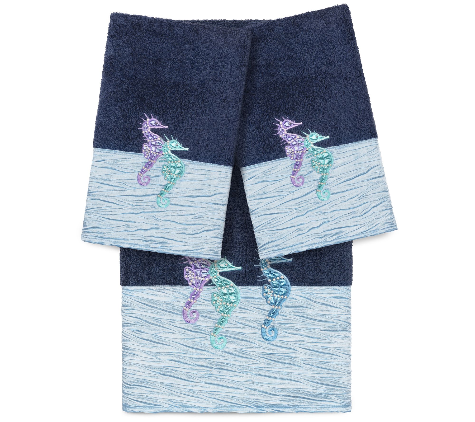 Linum Home Textiles Sofia 3pc Embellished TowelSet