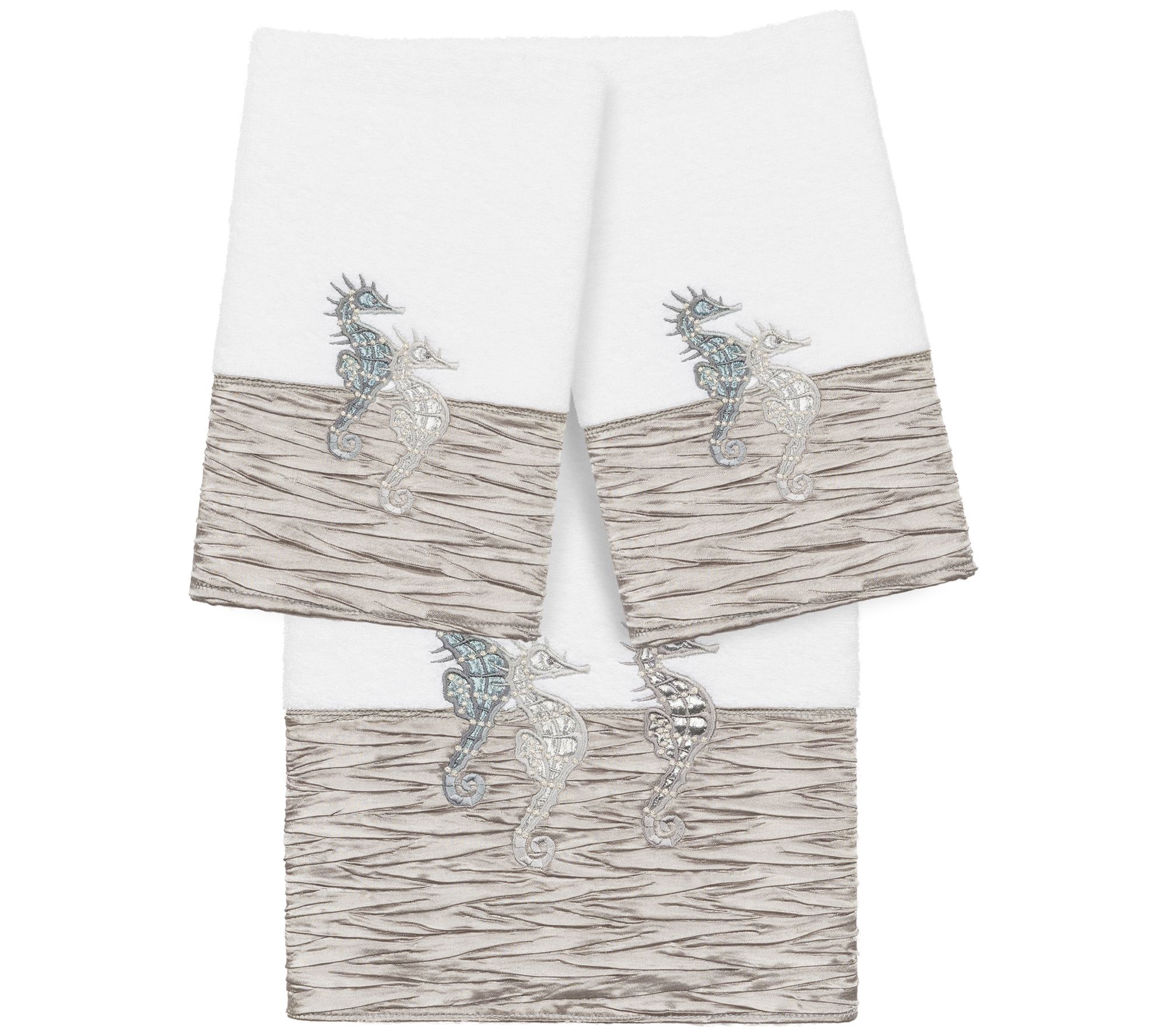 Linum Home Textiles Sofia 3pc Embellished TowelSet