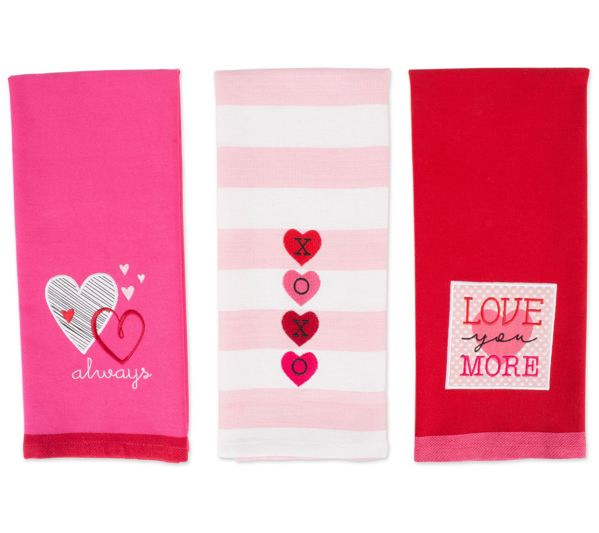 Design Imports 3-Pack Valentine's Day Kitchen Towel Set - QVC.com