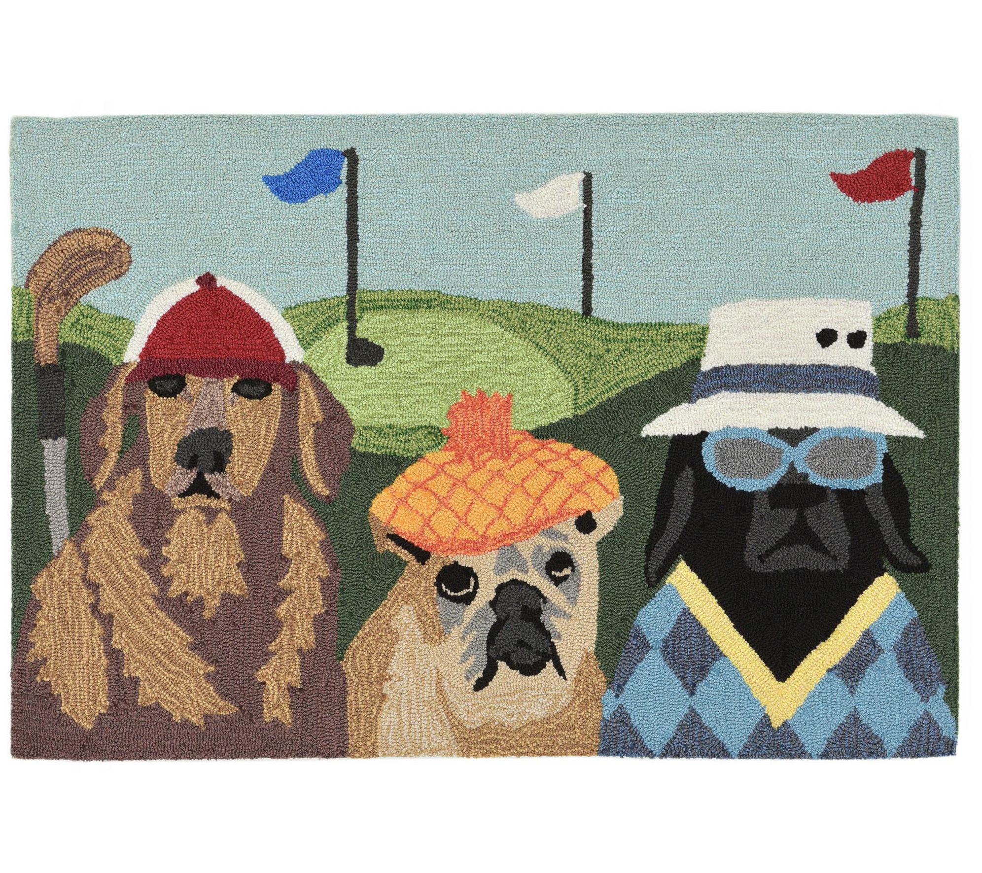 Liora Manne Frontporch Putts & Mutts In/Out RugMulti 20"x30"