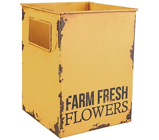 Foreside Home & Garden Farm Fresh Flower Tin