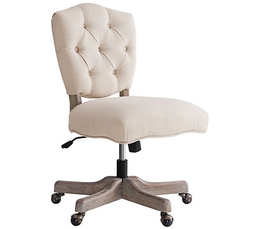 Linon Home Leslie White Office Chair