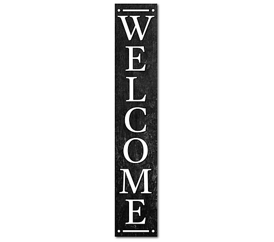Courtside Indoor/Outdoor Wooden Rustic Welcome Porch Sign