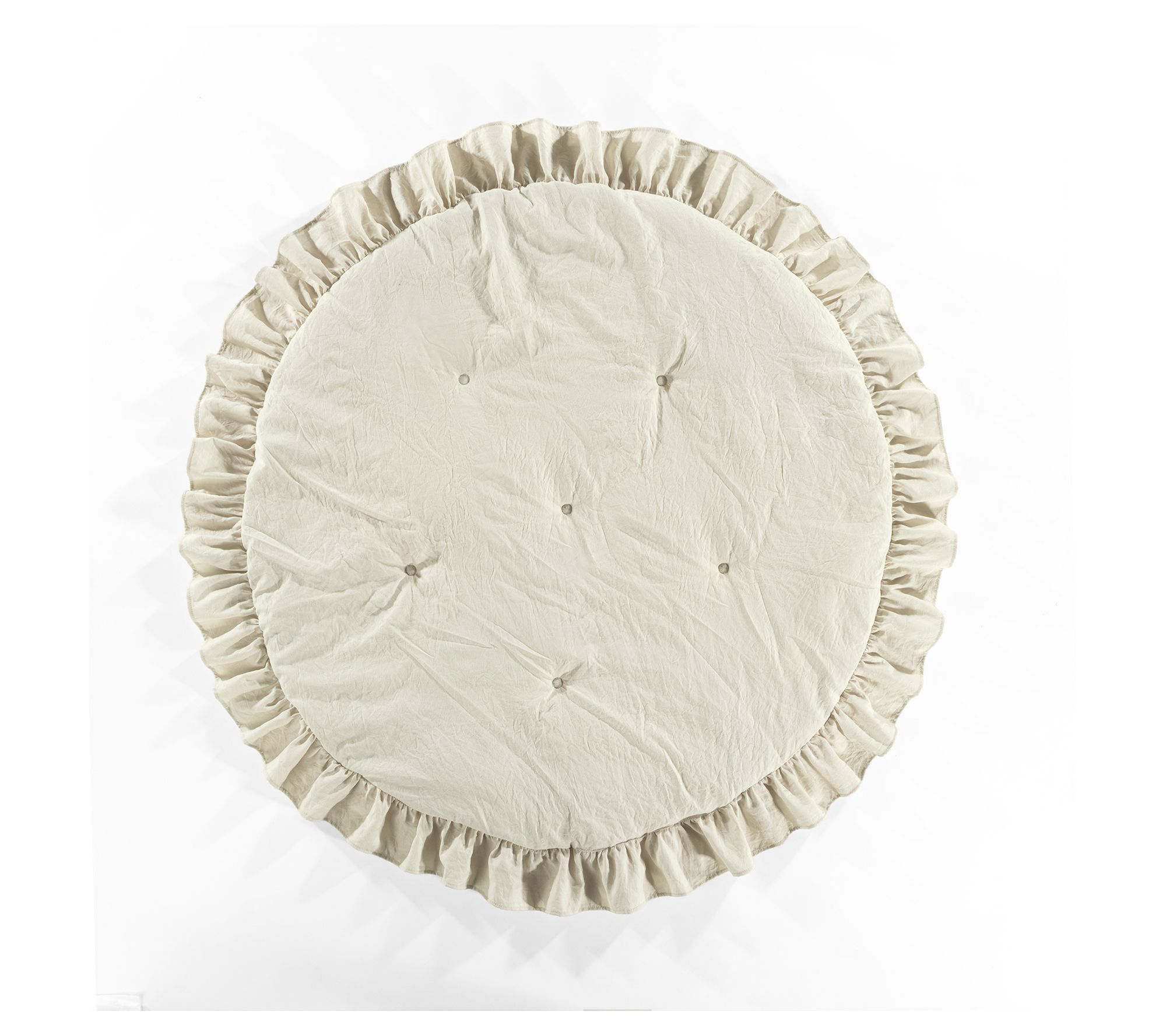 Lush Decor Baby Round Ruffle Play Mat Neutral