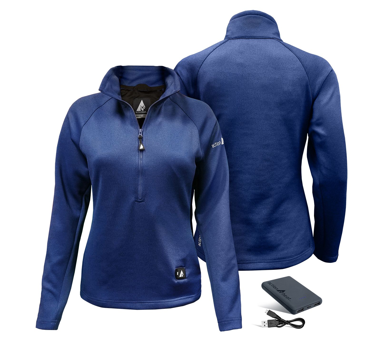 ActionHeat Wome n's 5V Battery Heated 1/2 Zip Up Shirt