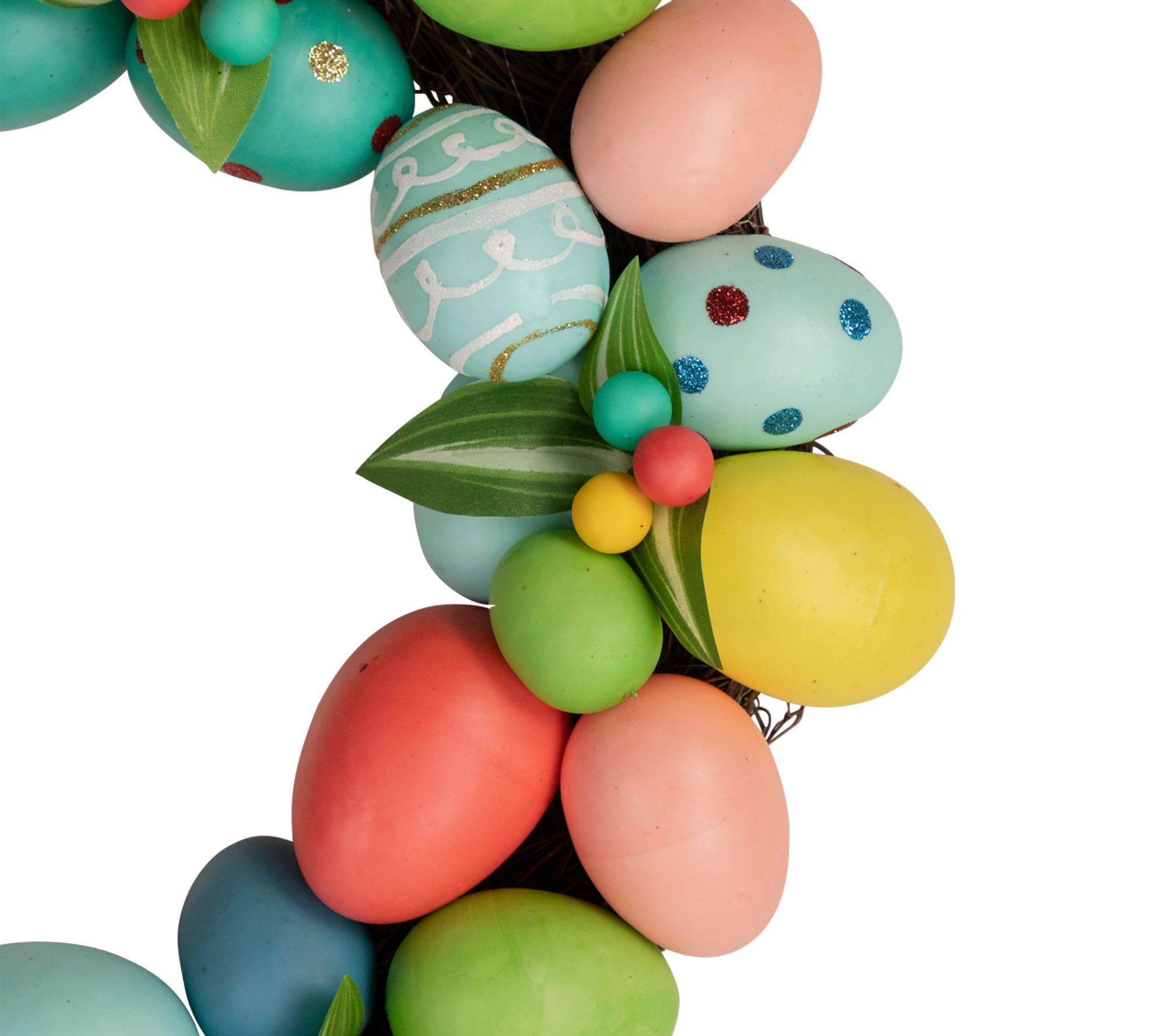 Northlight Colorful Easter Egg Wreath 14"