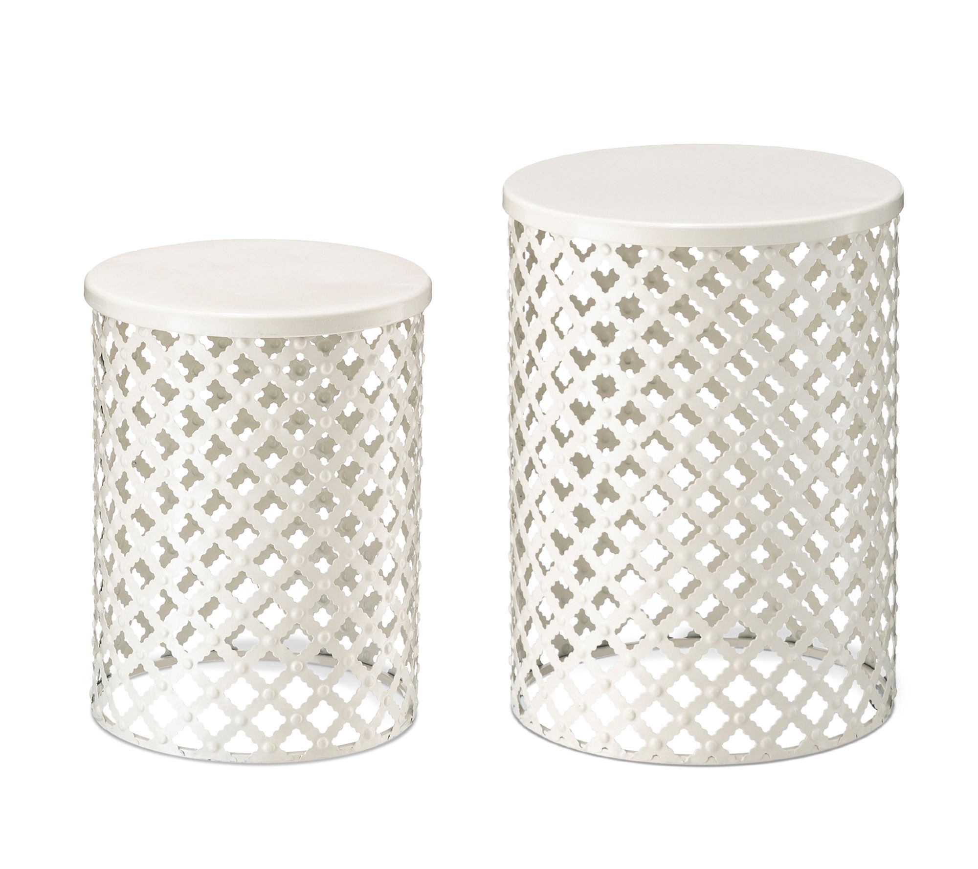 Glitzhome Multi functional Wove n Garden Stools or Tables S/2