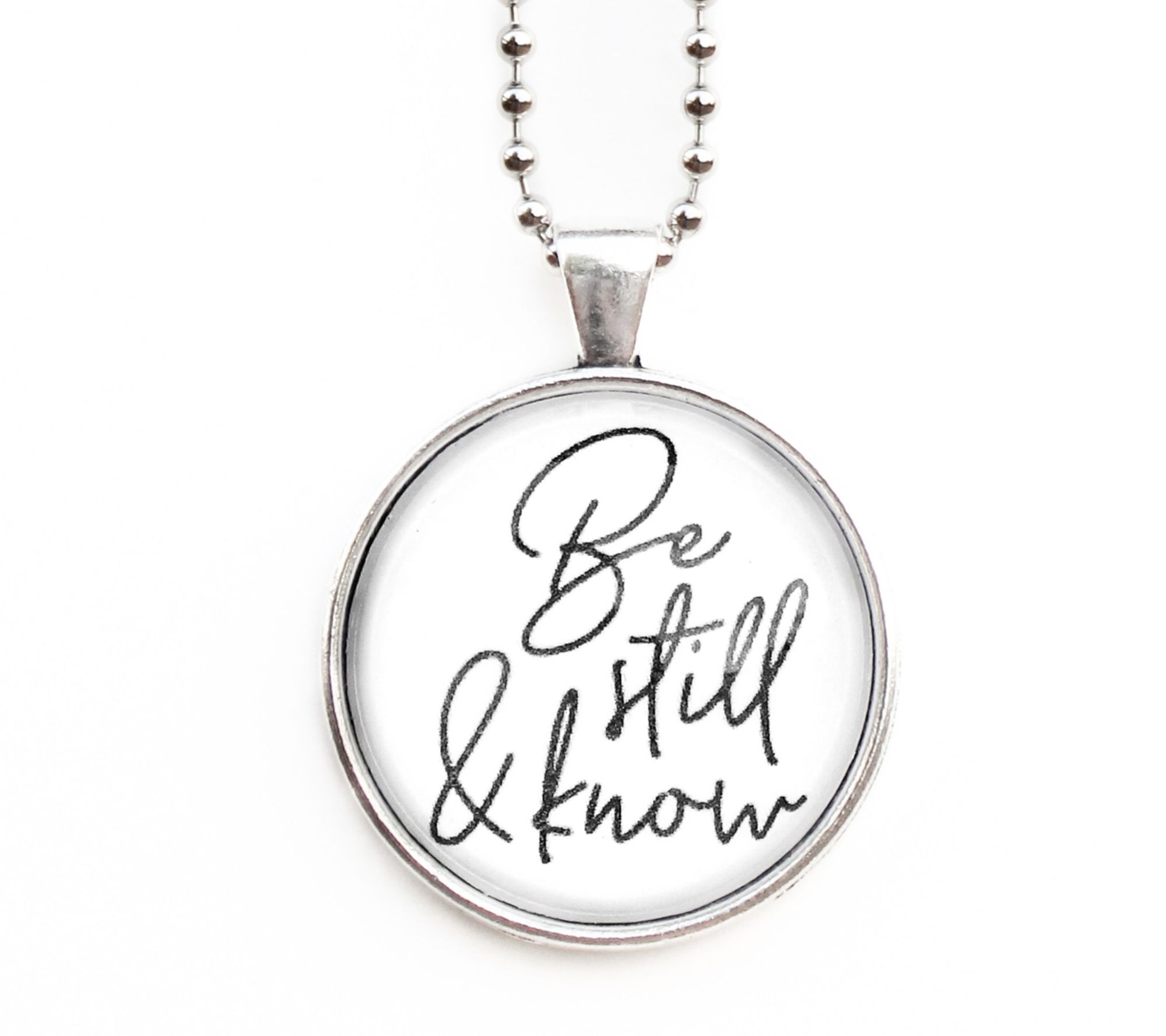 The Vintage Sparrow Be Still Silver 30" PendantNecklace