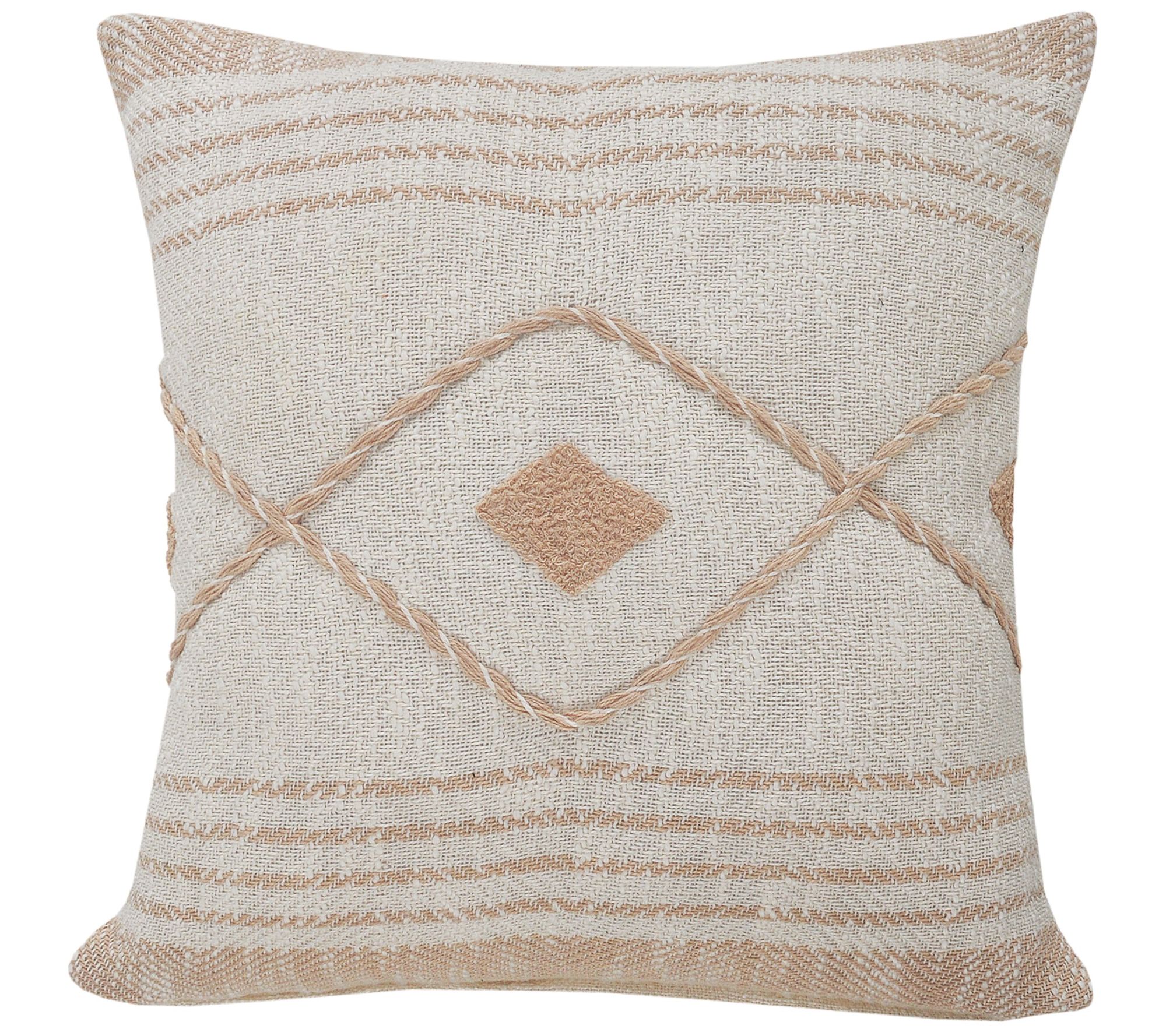 Ox Bay Coastal Edge Geometric Diamond Throw Pillow