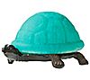 River of Goods 4.75" H Raphael Aqua Glass Turtle Accent Lamp, 1 of 7