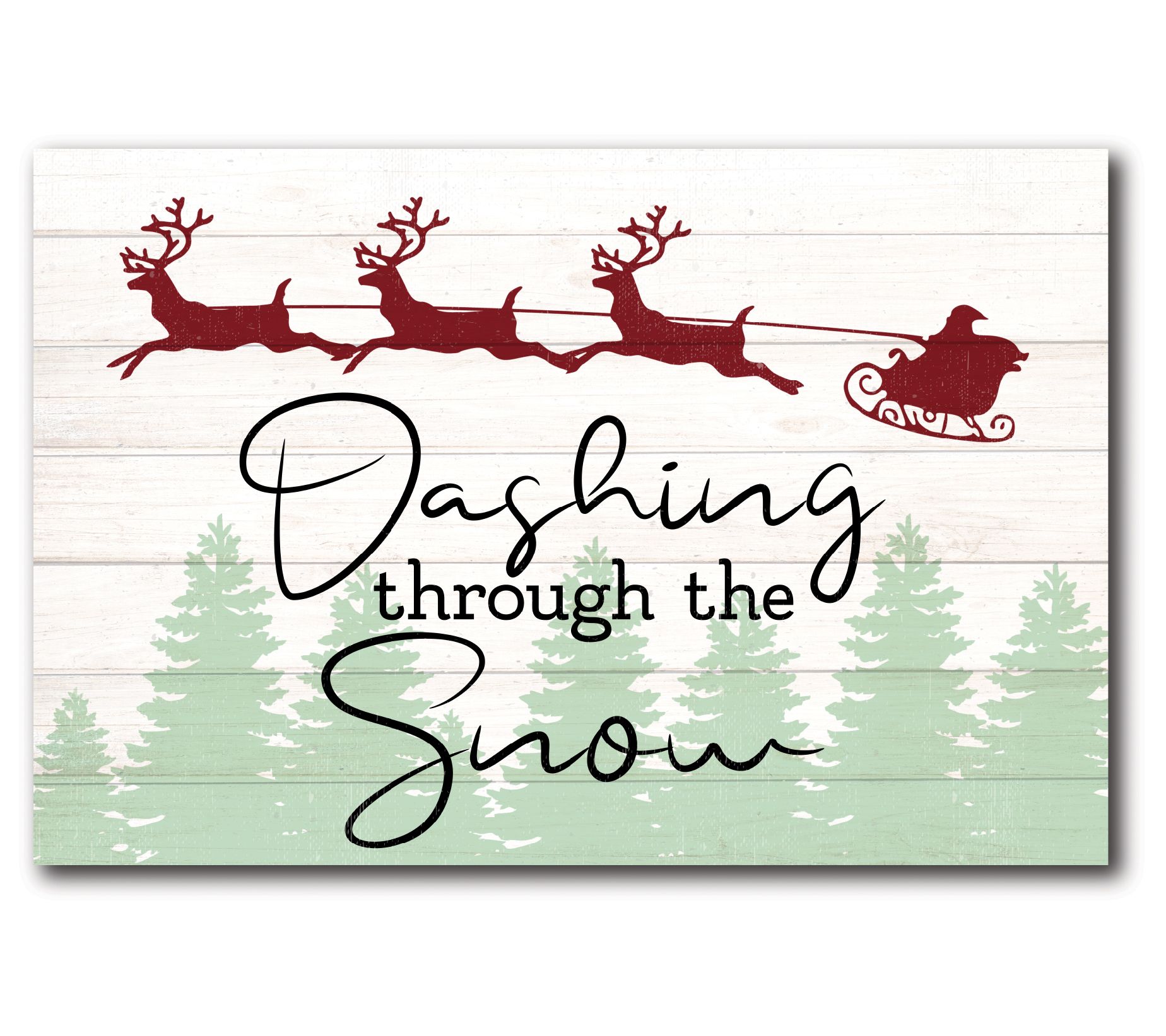 Courtside Market Dashing Through the Snow 12x18  Canvas Art