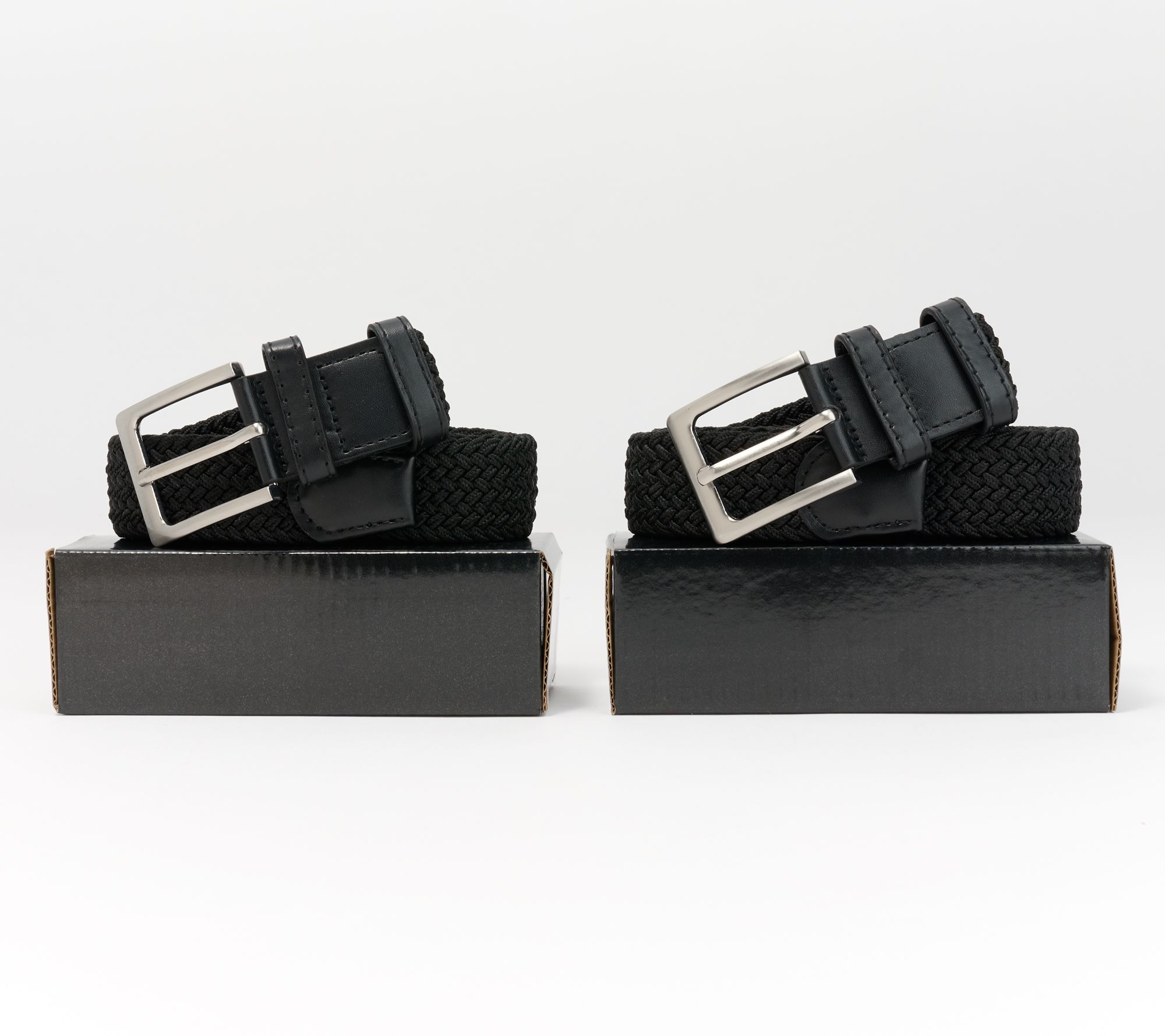 Bell & Howell Set of 2 Stretch Belts w/ Matching Gift Boxes