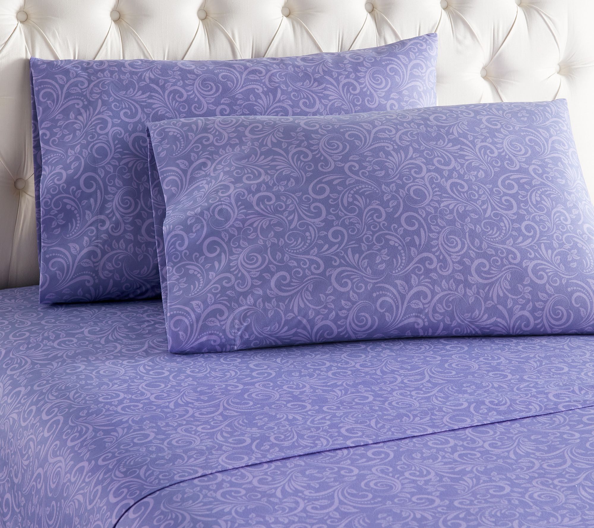 Shavel Twin Micro Flannel Printed Deep-Pocket Sheet Set