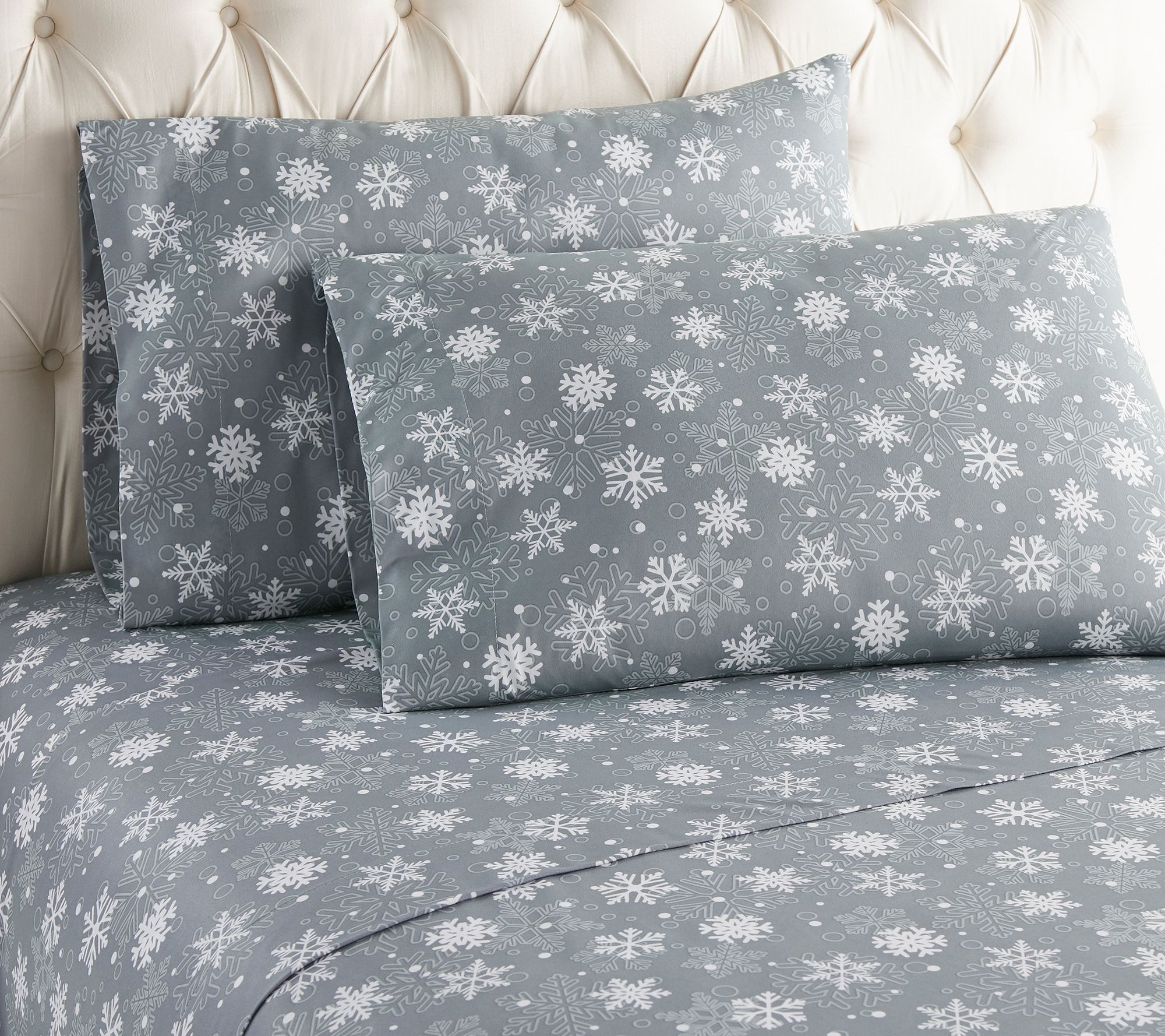 Shavel Twin Micro Flannel Printed Deep-Pocket Sheet Set