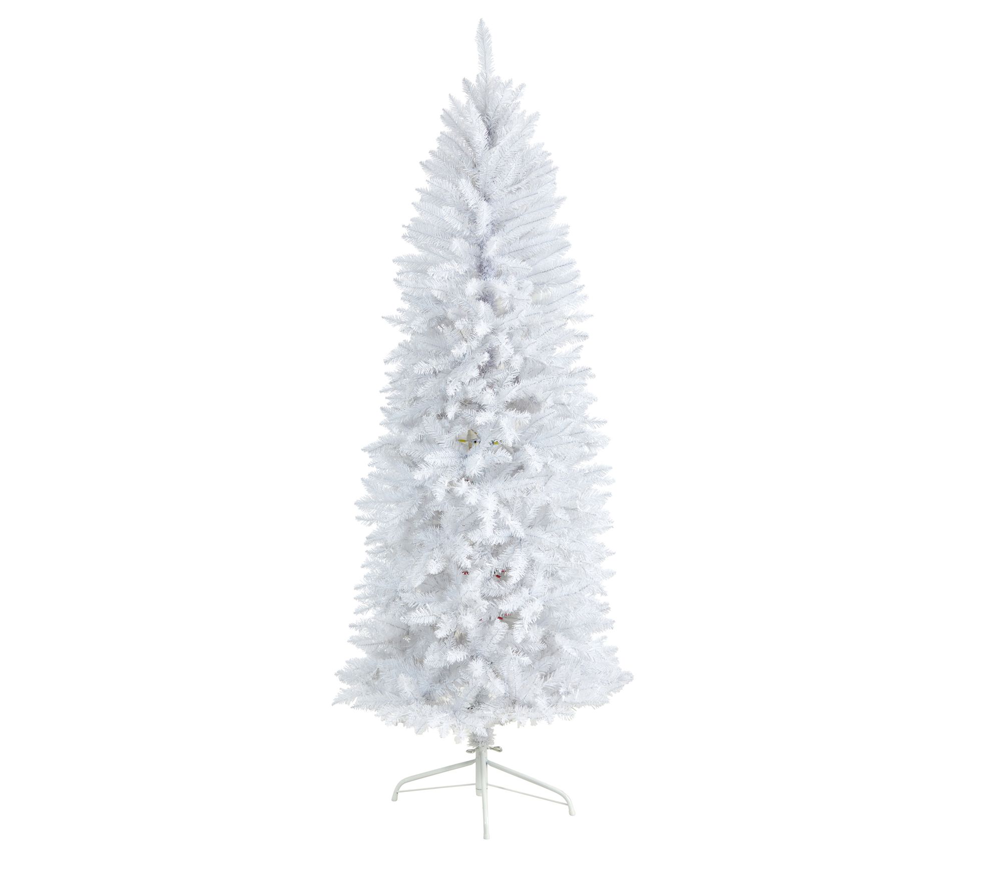 Nearly Natural 6' Slim White Artificial Christmas Tree - QVC.com