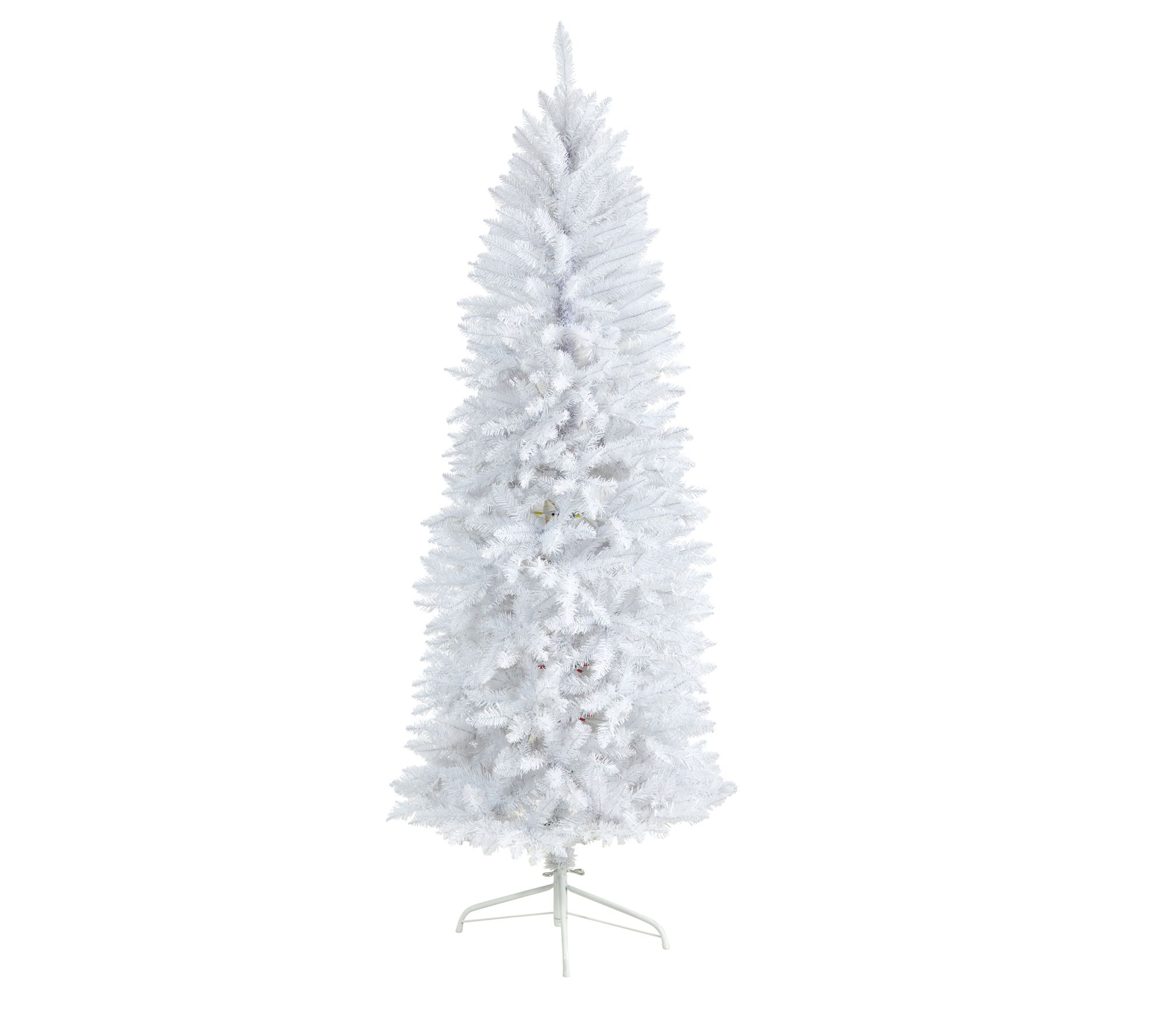 Nearly Natural 6' Slim White Artificial Christmas Tree