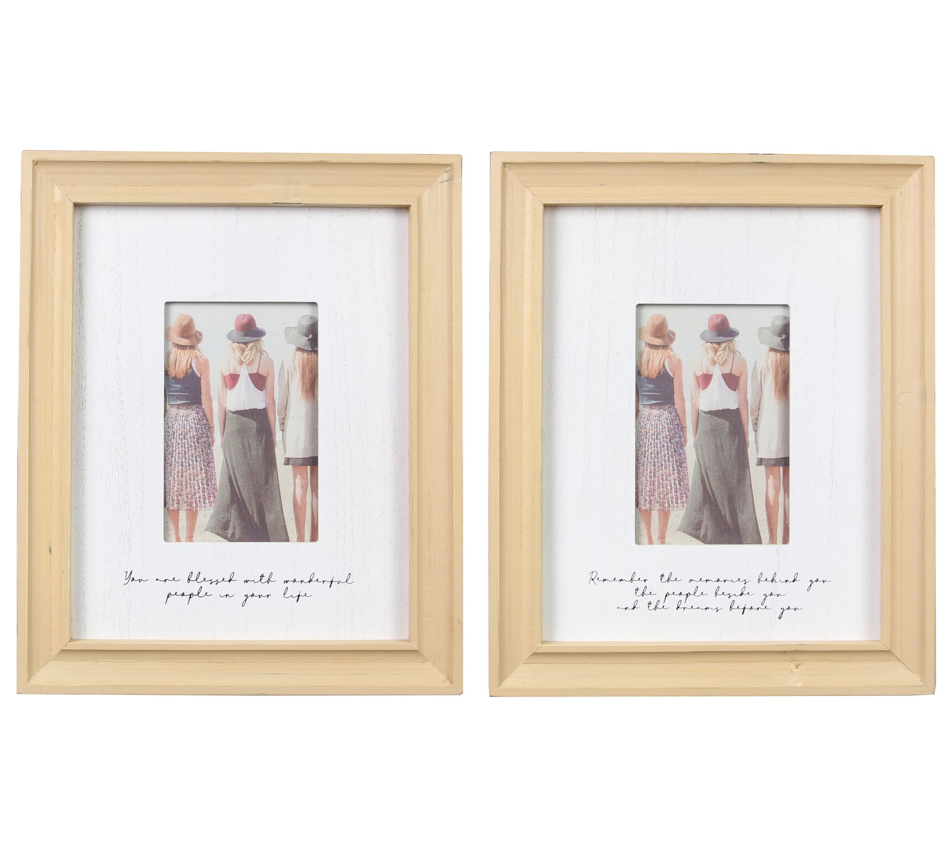 Young's Wood 4x6 Photo Frames with Beveled Edges, Set of 2 - QVC.com