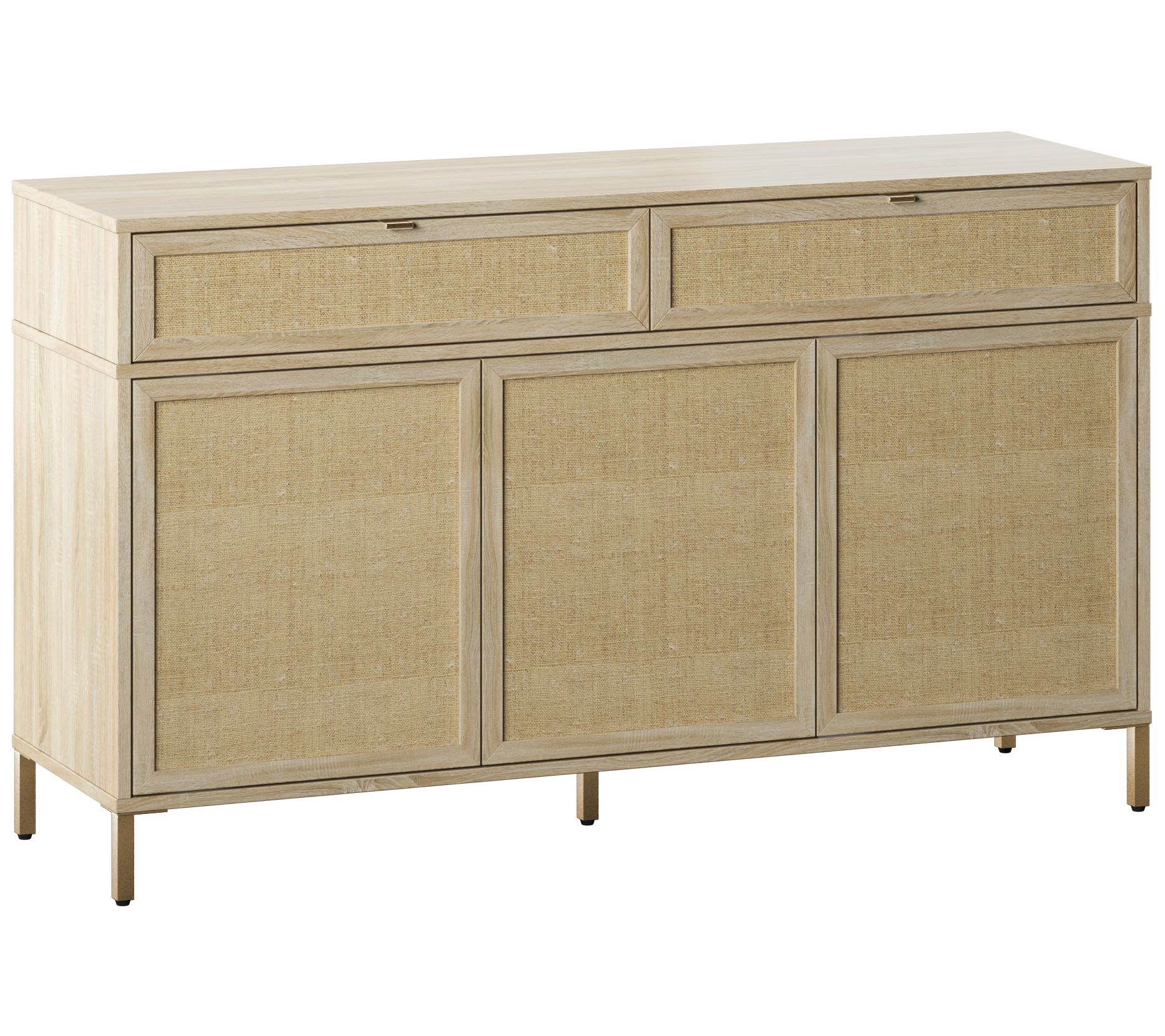 Twin Star Home 52" Sideboard W/ Drawers & LinenStyle Accents