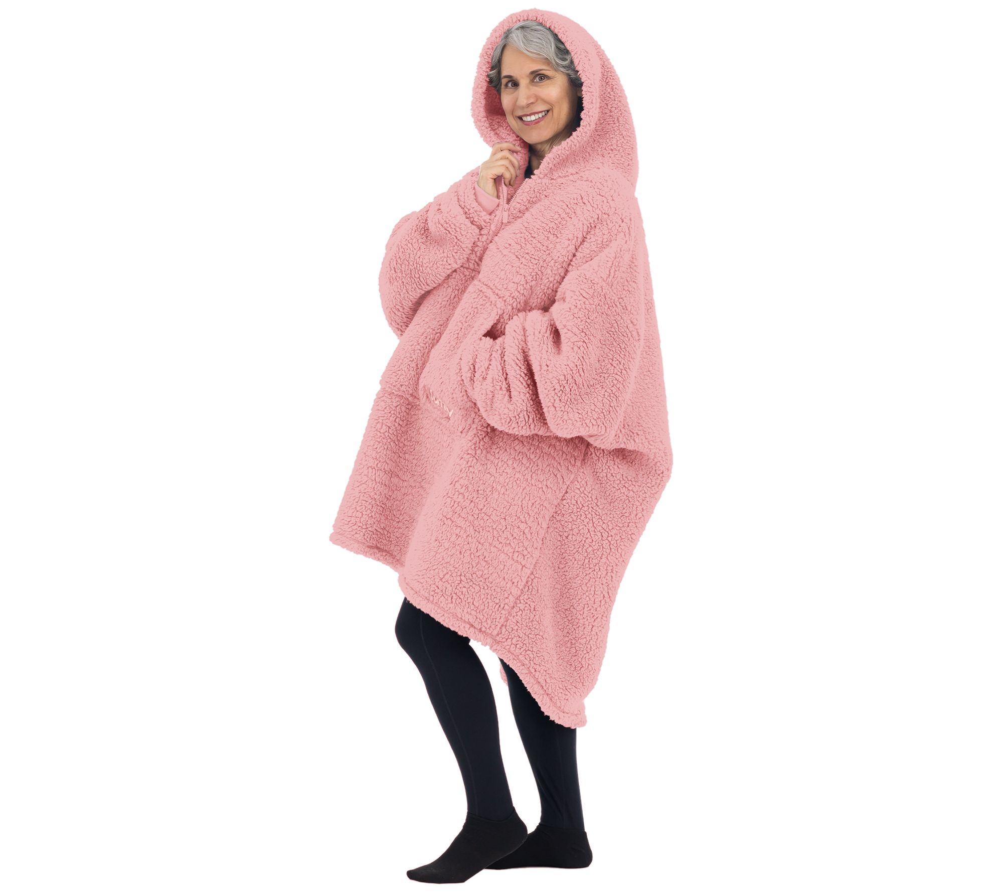 The Comfy Teddy Bear Quarter Zip Wearable Blanket