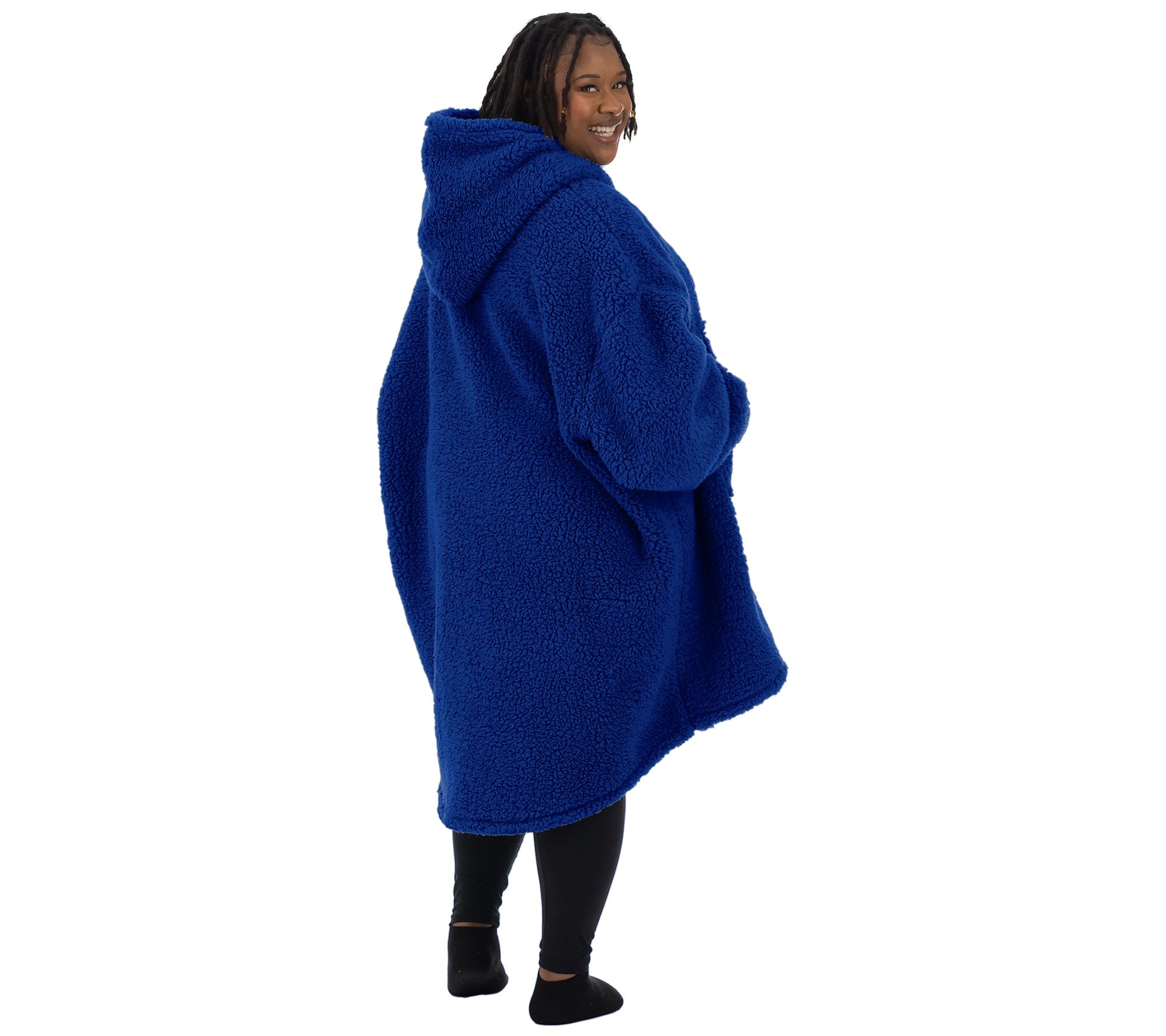 The Comfy Teddy Bear Quarter Zip Wearable Blanket - QVC.com