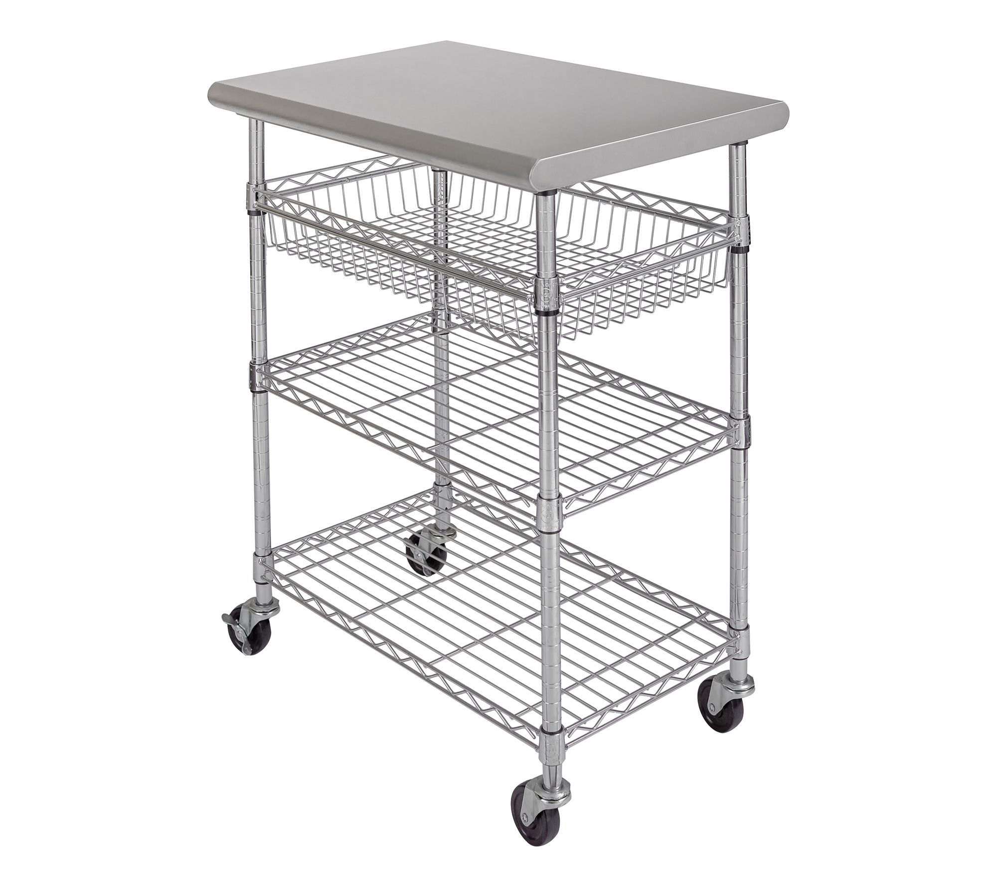 Seville Classics NSF Rolling Kitchen Utility Cart