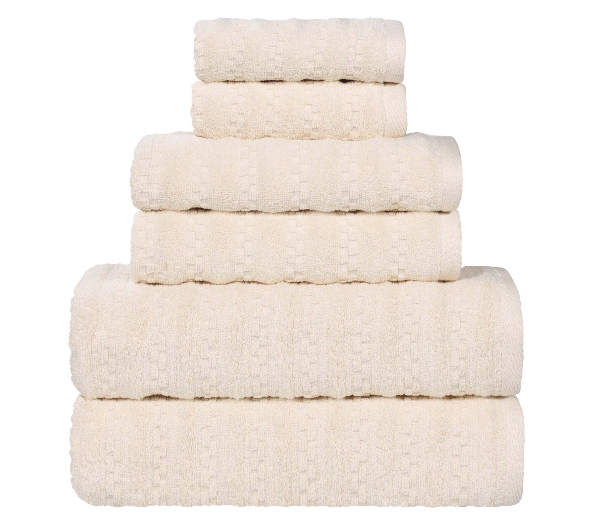 Superior 6 Piece Zuma Zero Twist Cotton Soft Towel Set