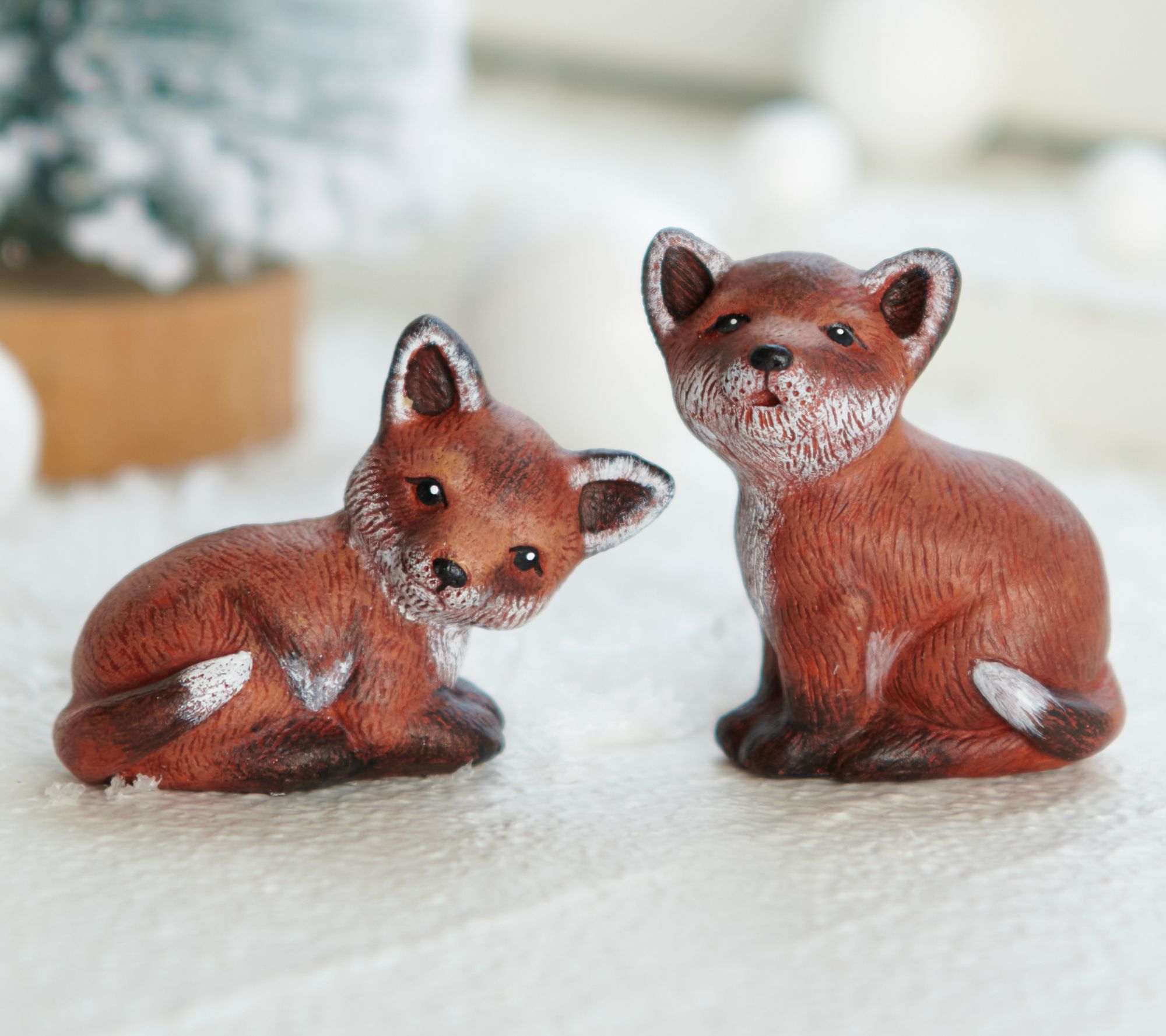 Klarborg Fox Cubs Silla & Pajk Figurines