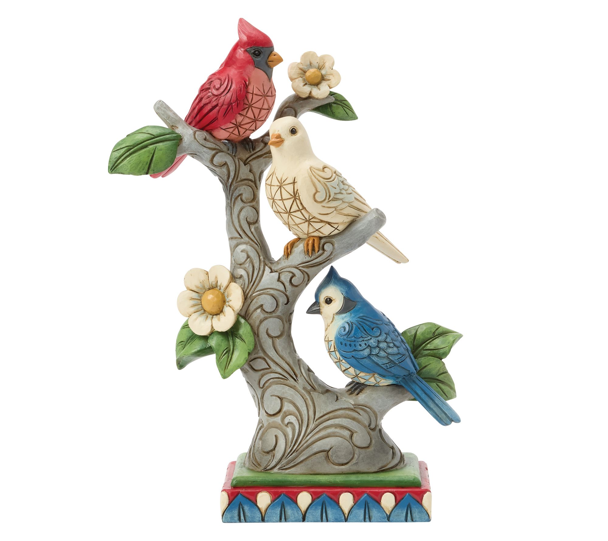  Jim Shore Heartwood Creek Patriotic Birds in Tree Figurine 8"H
