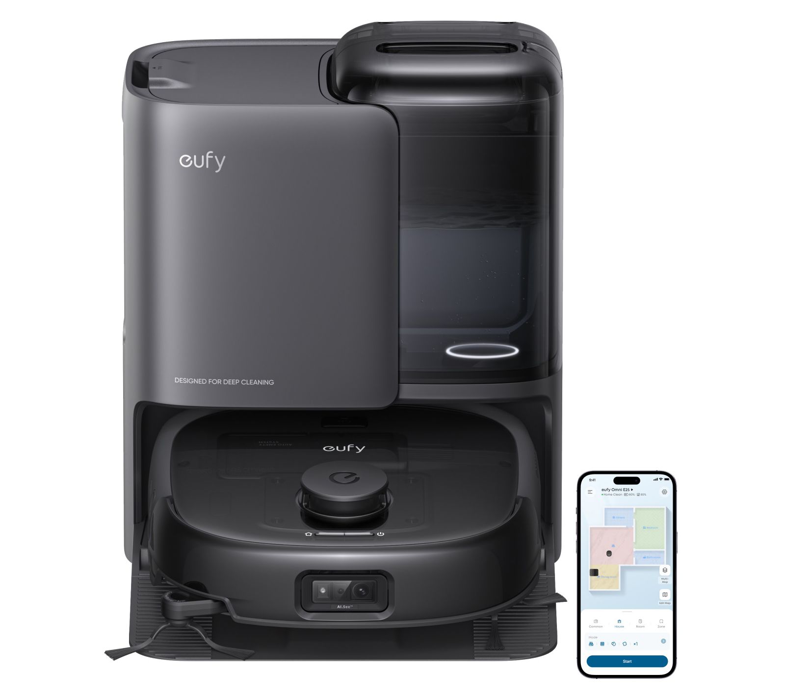 eufy Omni E25 HydroJet Robotic Vacuum with Turbo Suction