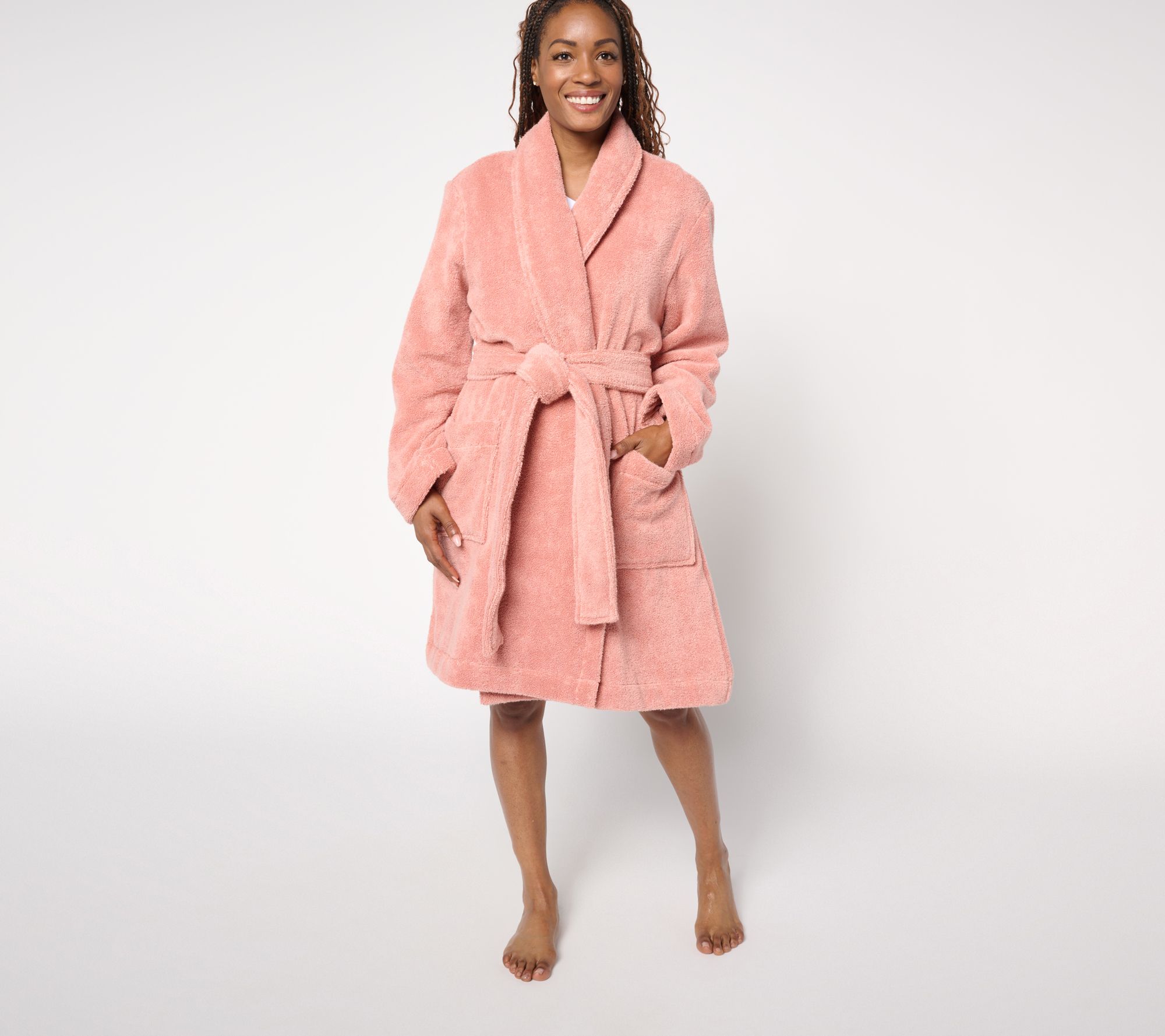 "As Is" Home Reflections 100% Cotton Plush Bath Robe
