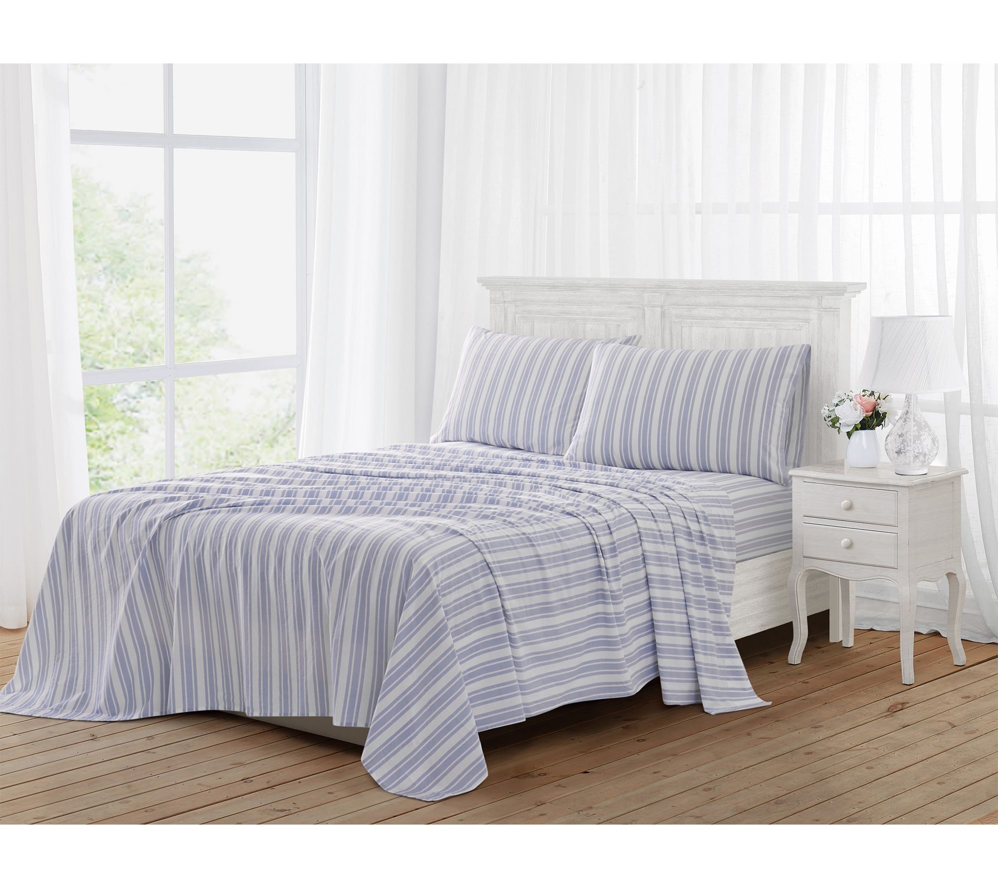 The Farmhouse by Rachel Ashwell Wide Ticking Stripe Twin Sheet