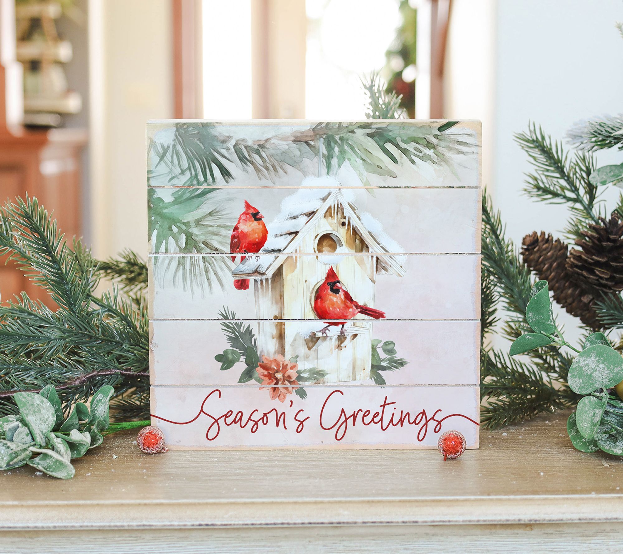 Sincere Surroundings 8" Ssn's Greetings Cardinals Pallet Petit
