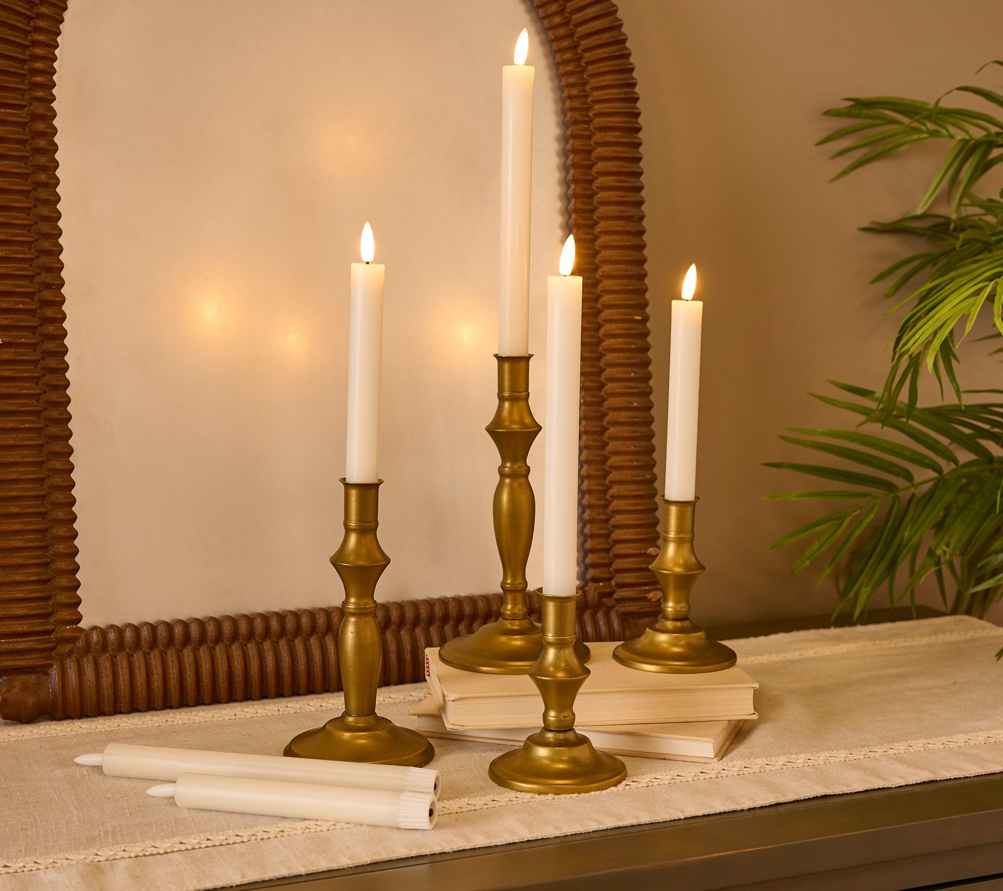 "As Is" Home Reflections Set of 6 Flameless Taper Decorator Set