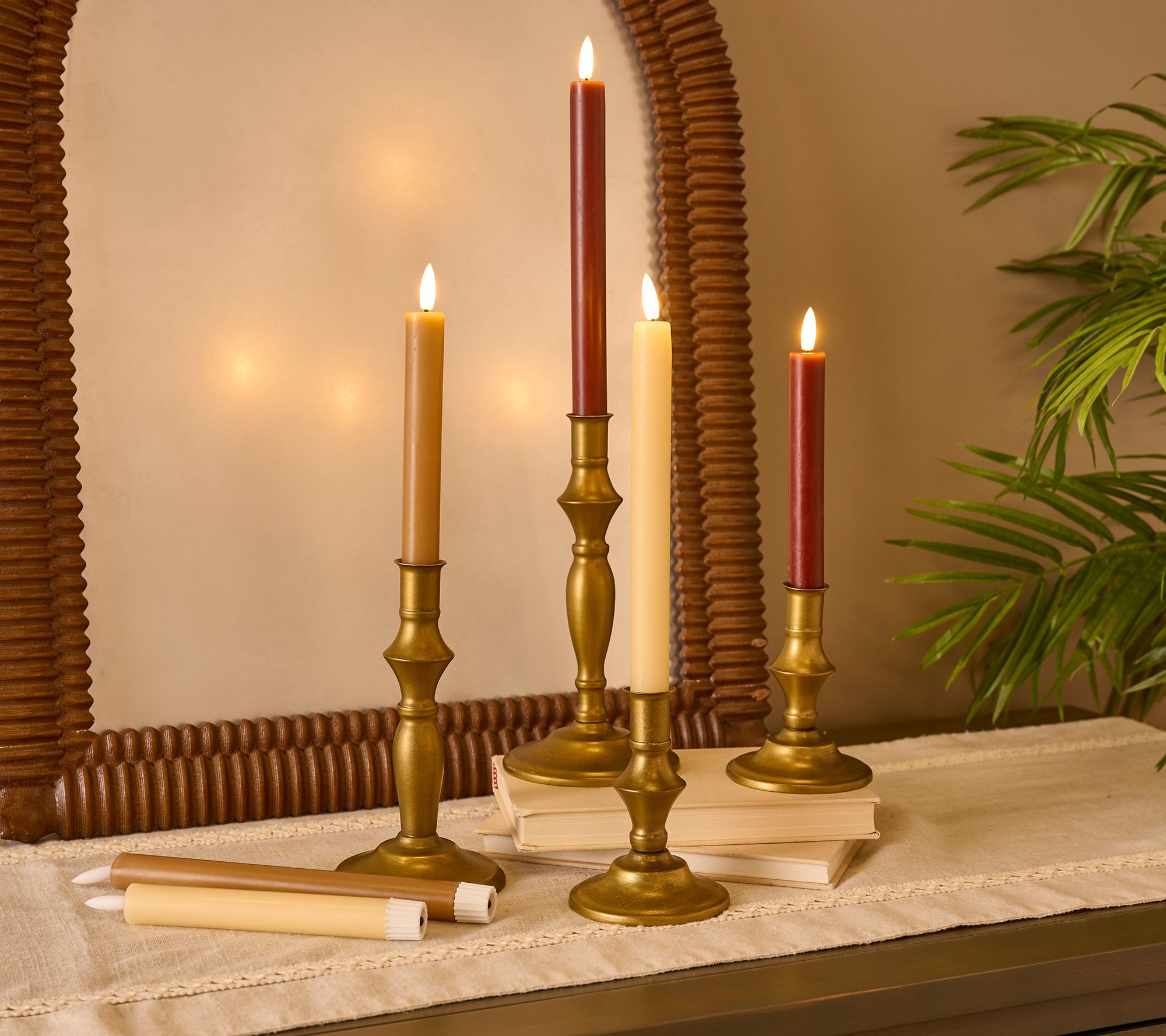 "As Is" Home Reflections Set of 6 Flameless Taper Decorator Set