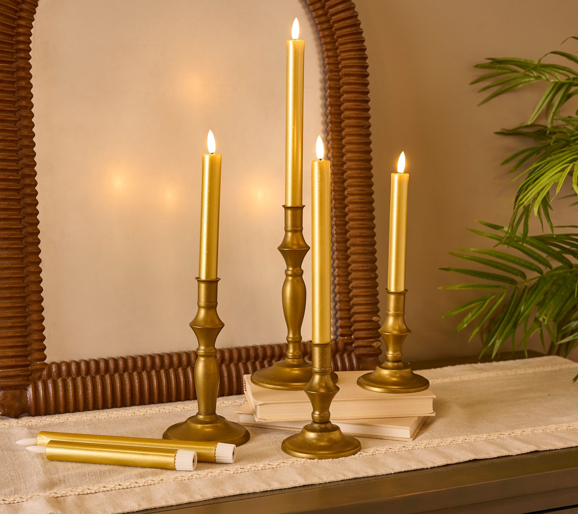 "As Is" Home Reflections Set of 6 Flameless Taper Decorator Set