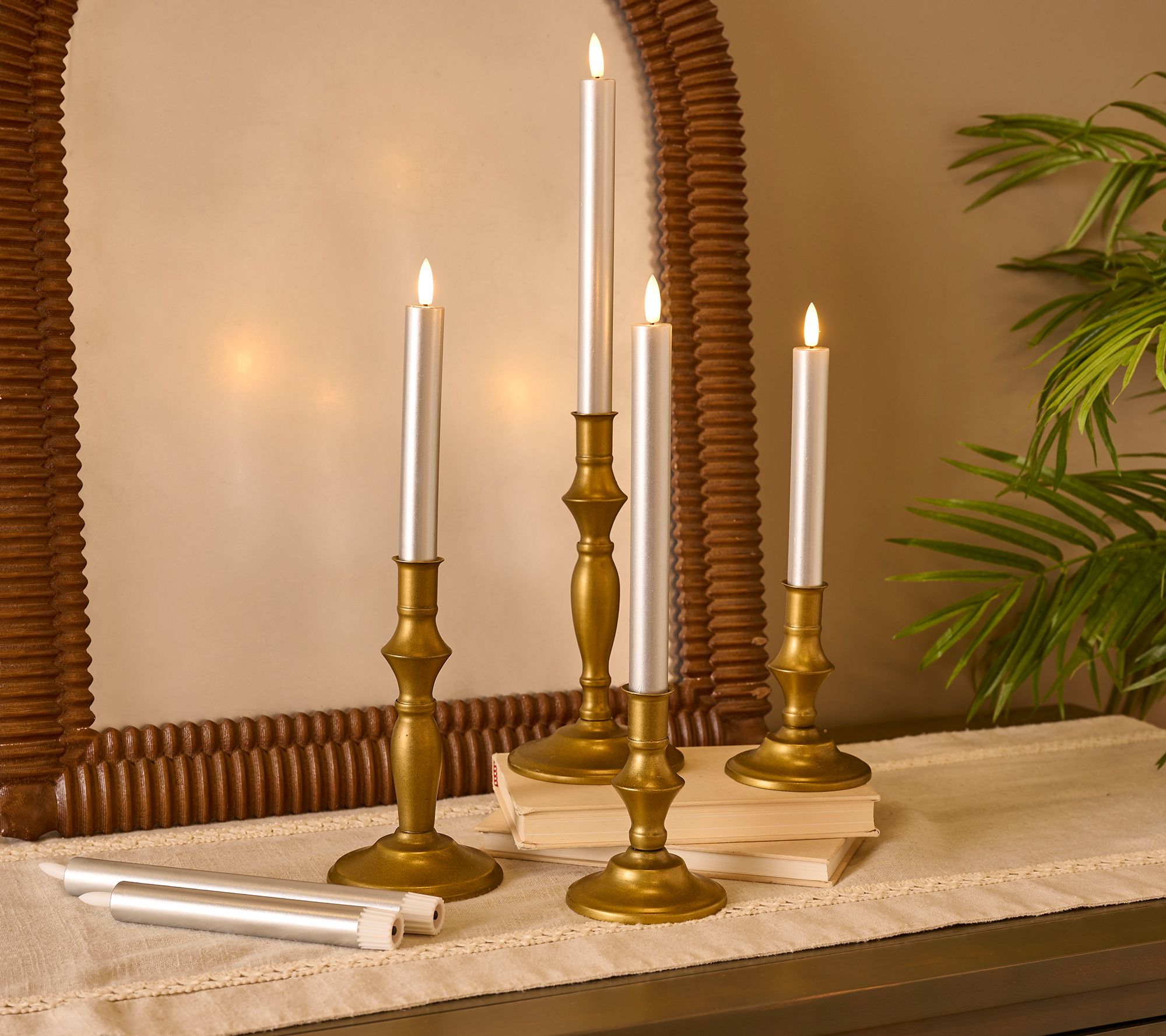 "As Is" Home Reflections Set of 6 Flameless Taper Decorator Set