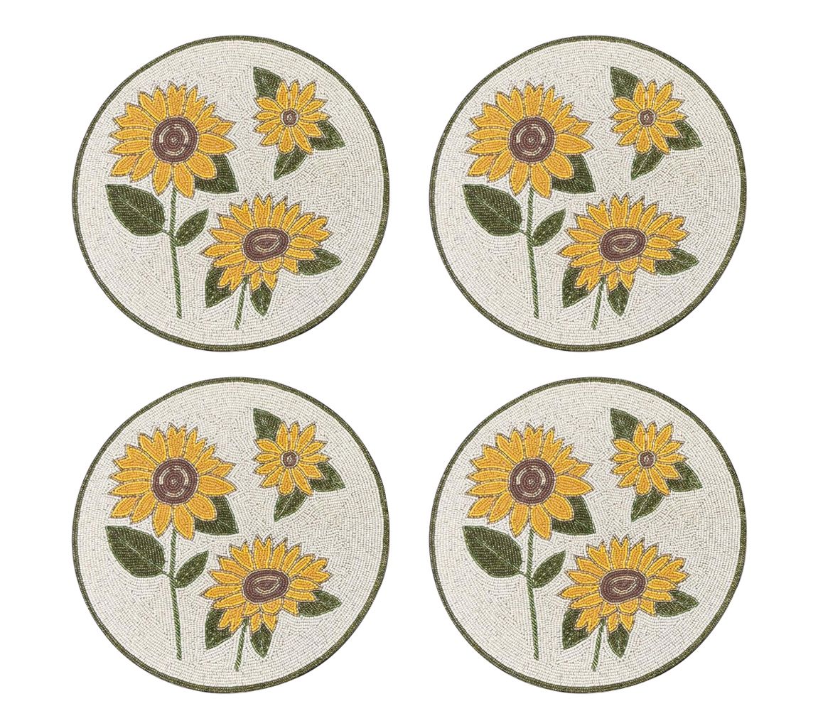 "As Is" Temp-tations Set of 4 14" Beaded Placemats