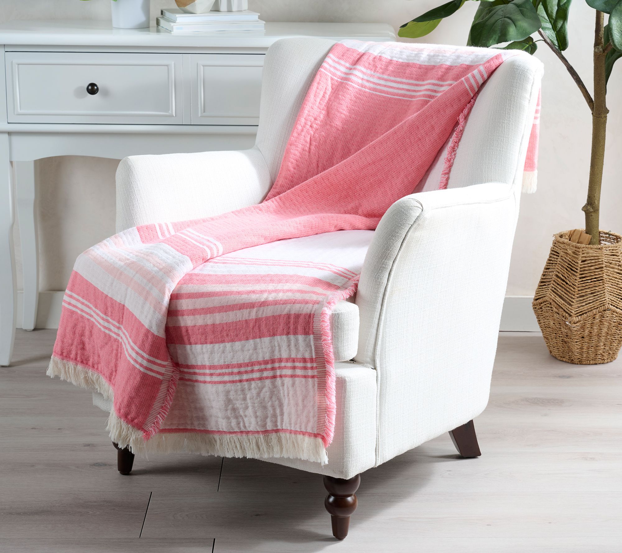 Reversible Stripe 50"x60" Throw by Kim Gravel