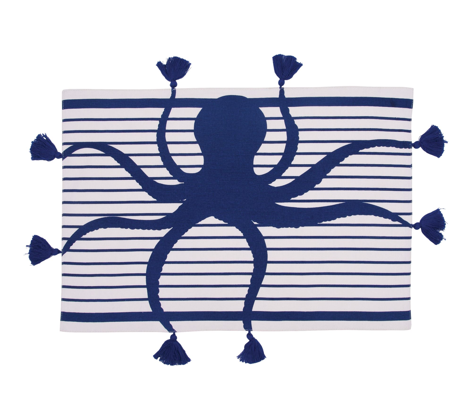 Indigo Octopus Placemats Set of 6 by Valerie