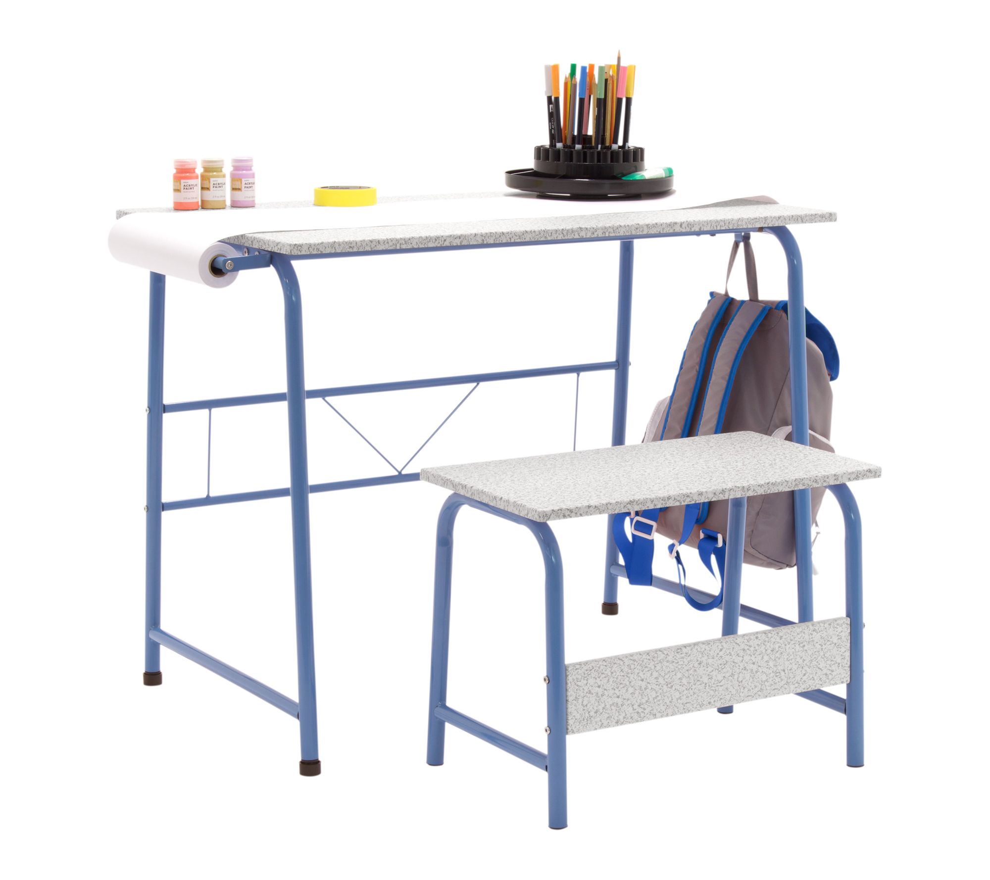 Studio Designs 2 Piece Project Center Desk, Blue