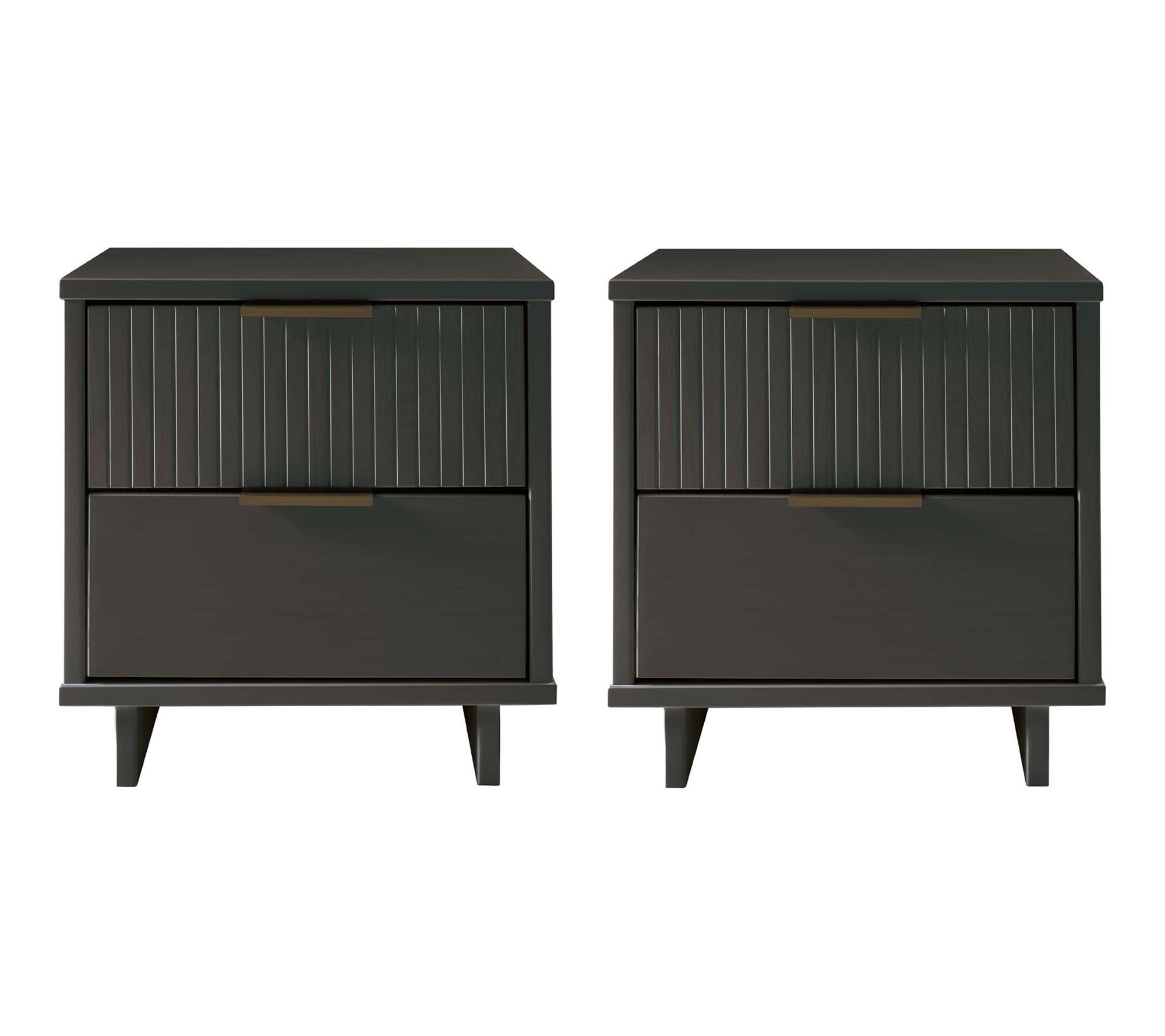 Manhattan Comfort Granville 18" Nightstand (2-Drawer)-Set of 2