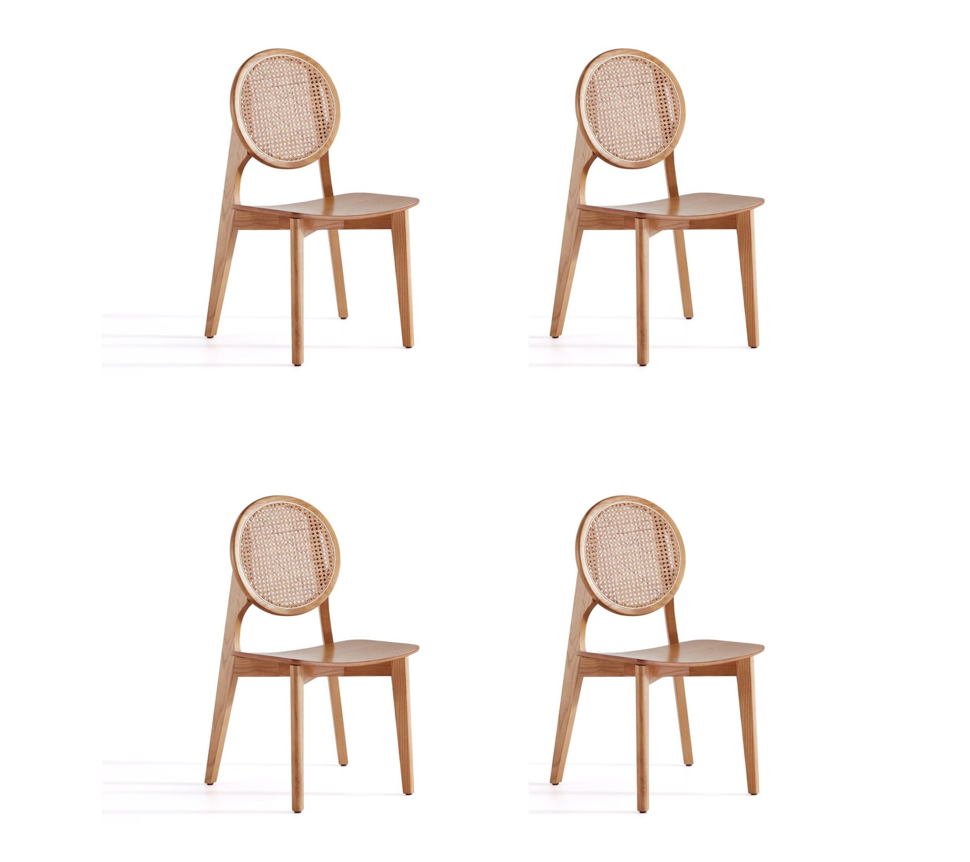 Manhattan Comfort Versailles Wood Dining Chair2.0 - Set of 4