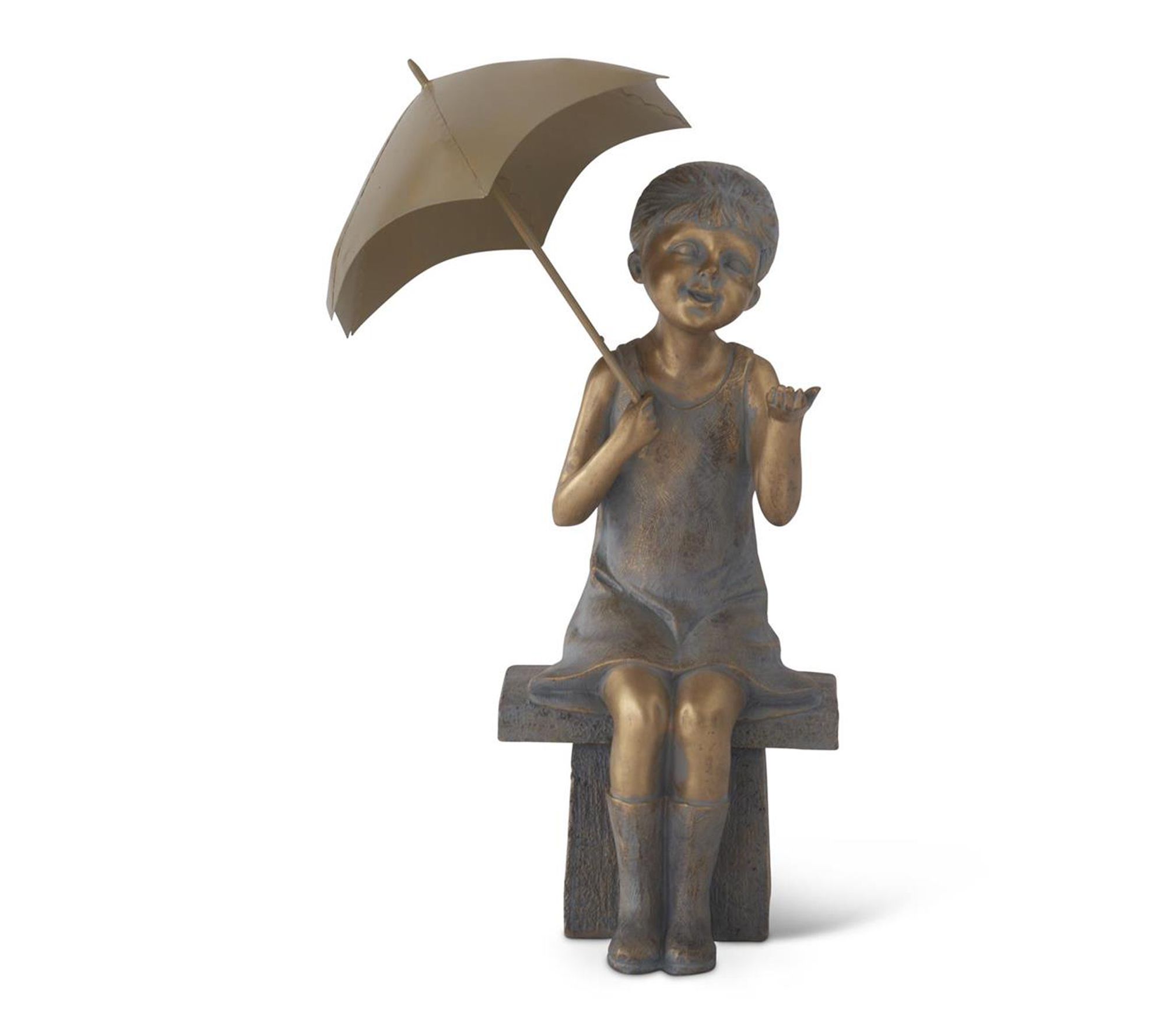 RC Home Decor-Vintage Style Girl with UmbrellaResin Statue