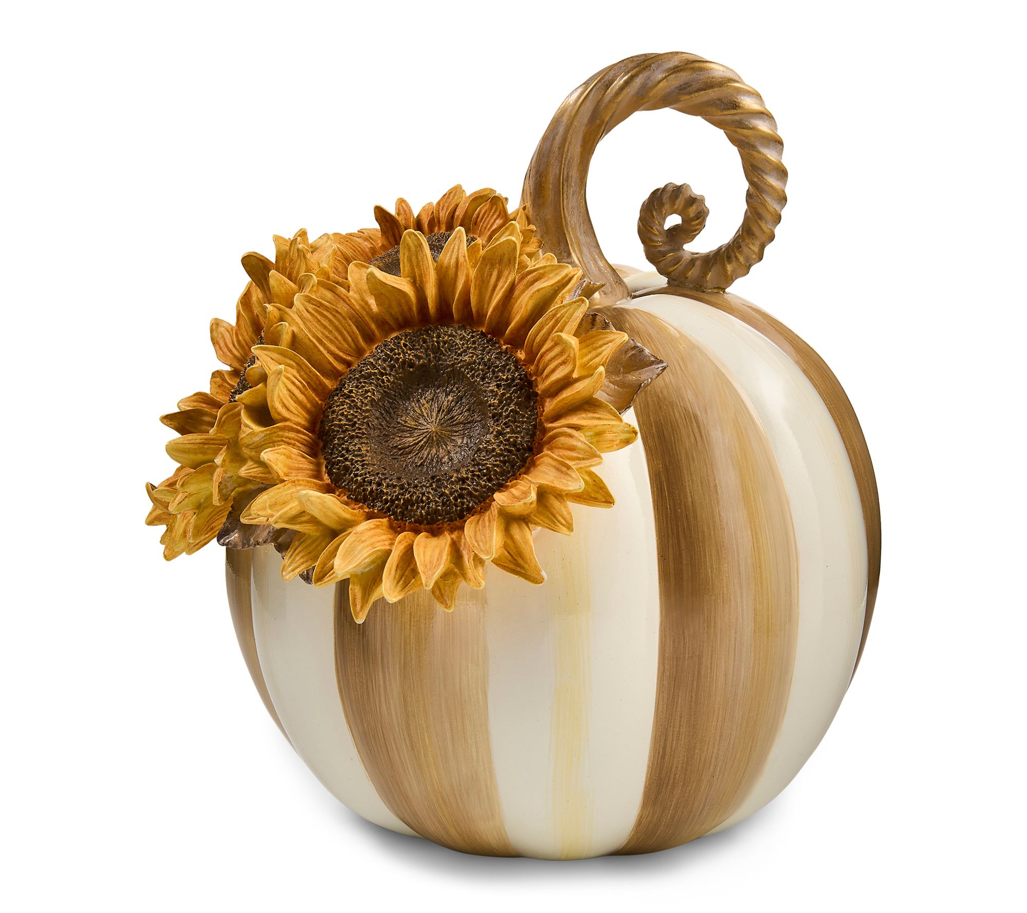 Mackenzie- Childs Mocha Check Sunflower Pumpkin