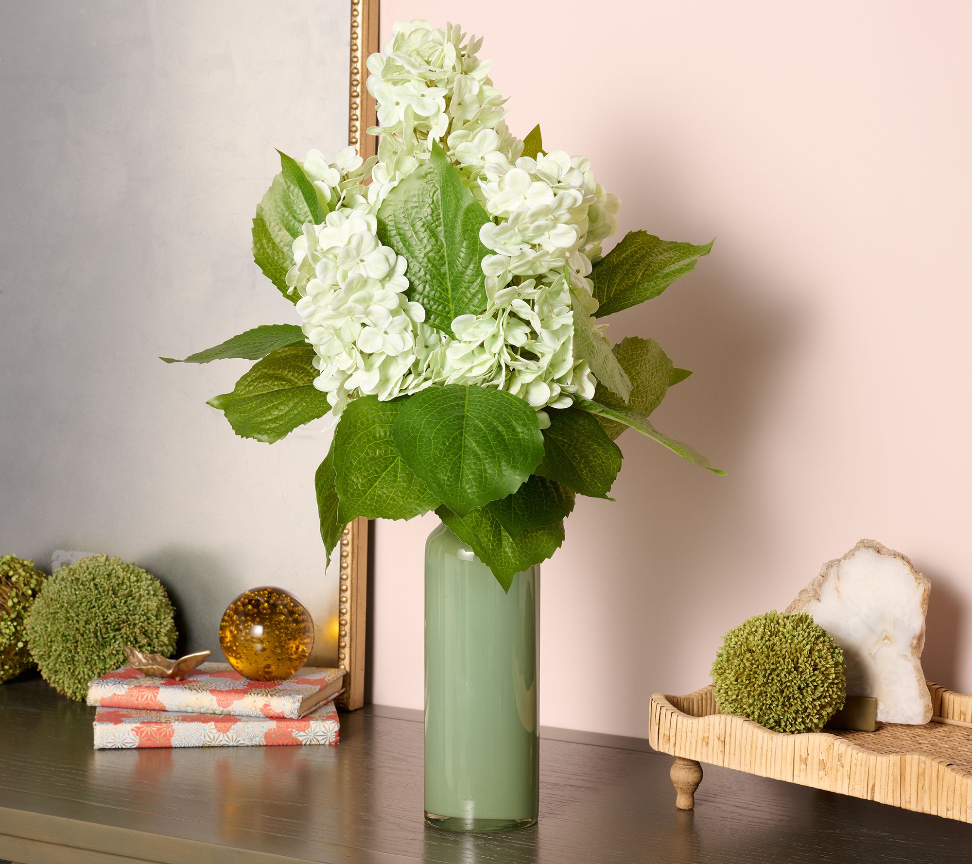 "As Is" Indoor/ Outdoor Faux Hydrangea Bouquet Urn Filler by Kim