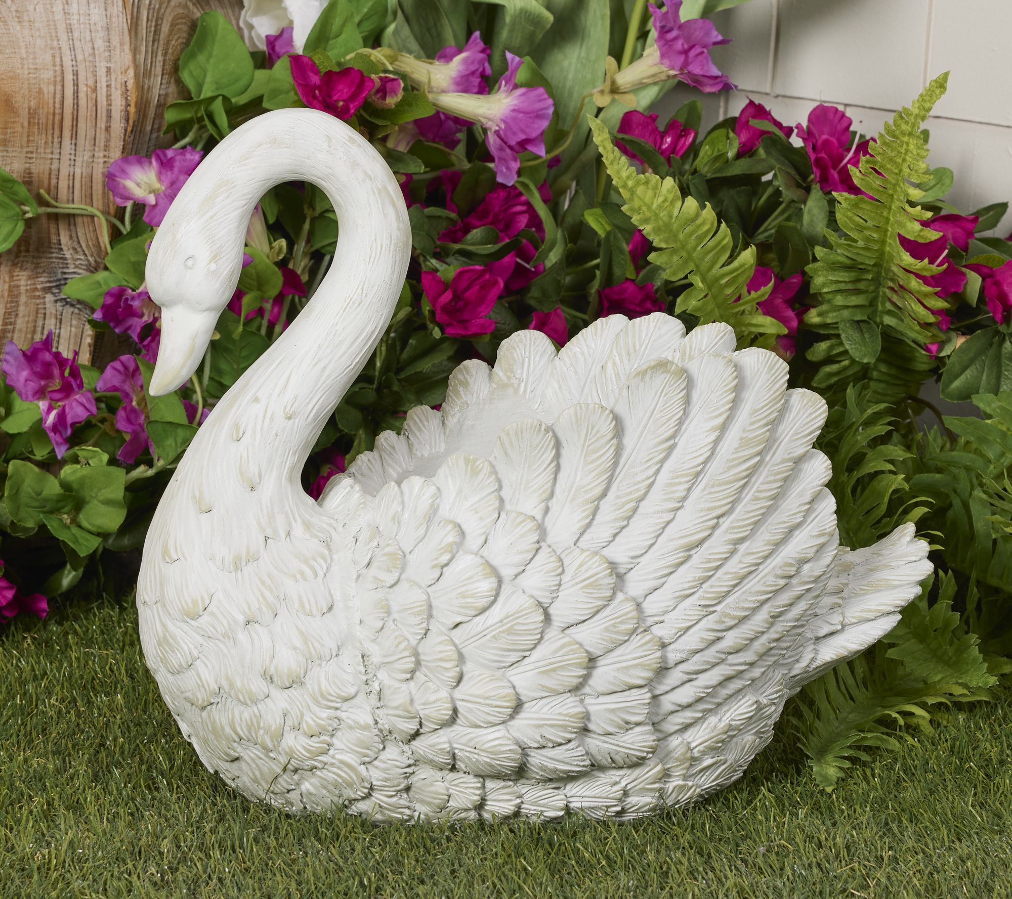 "As Is" Indoor/ Outdoor Swan Planter by Valerie