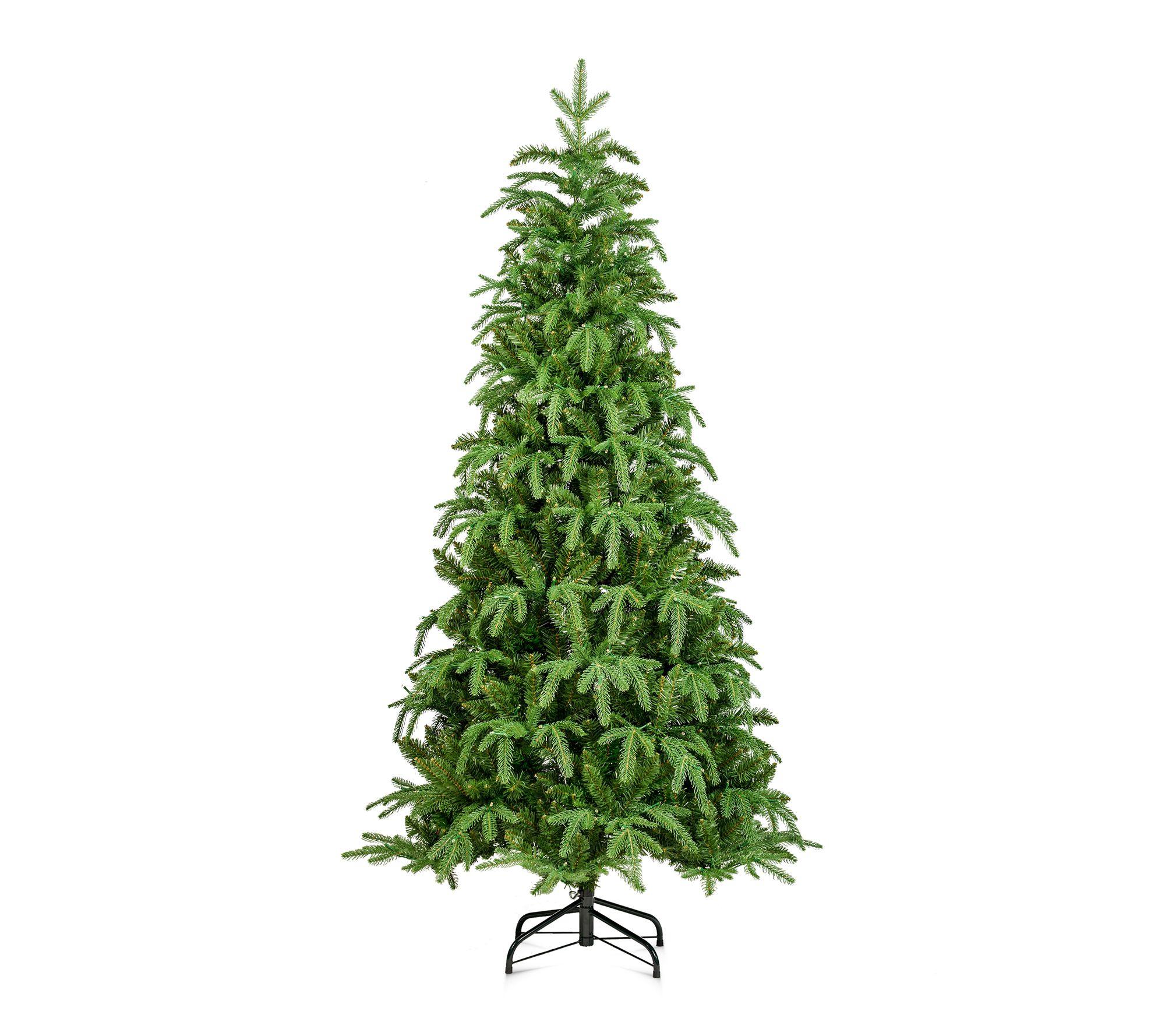 Glitzhome 6ft Pre-Lit Green Slim Fir Artificial Christmas Tree