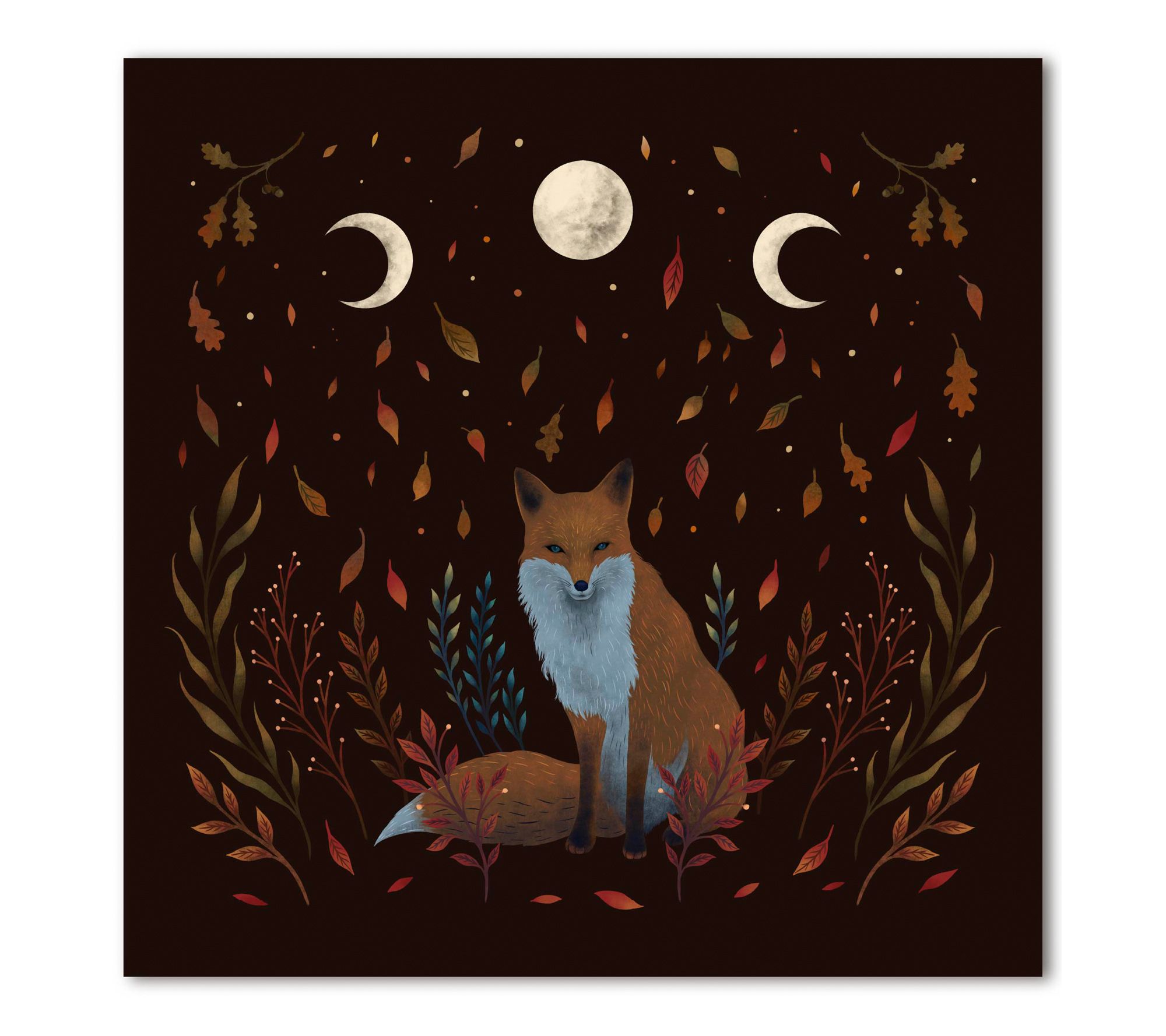 Courtside Market Autumn Fox Gallery-Wrapped Canvas